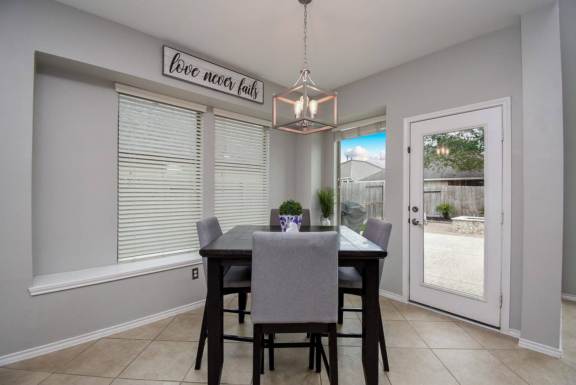 1334 Laura Hills Lane, Spring, TX 77386 You can access the backyard from the breakfast area.
