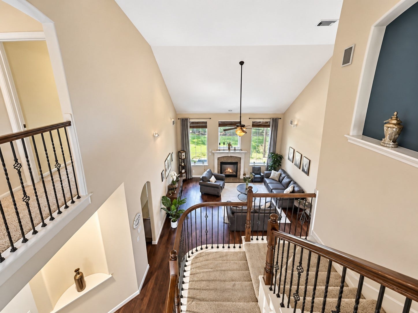 14215 Windy Crossing Lane, Humble, TX 77396 Soaring view from the staircase 2nd floor.