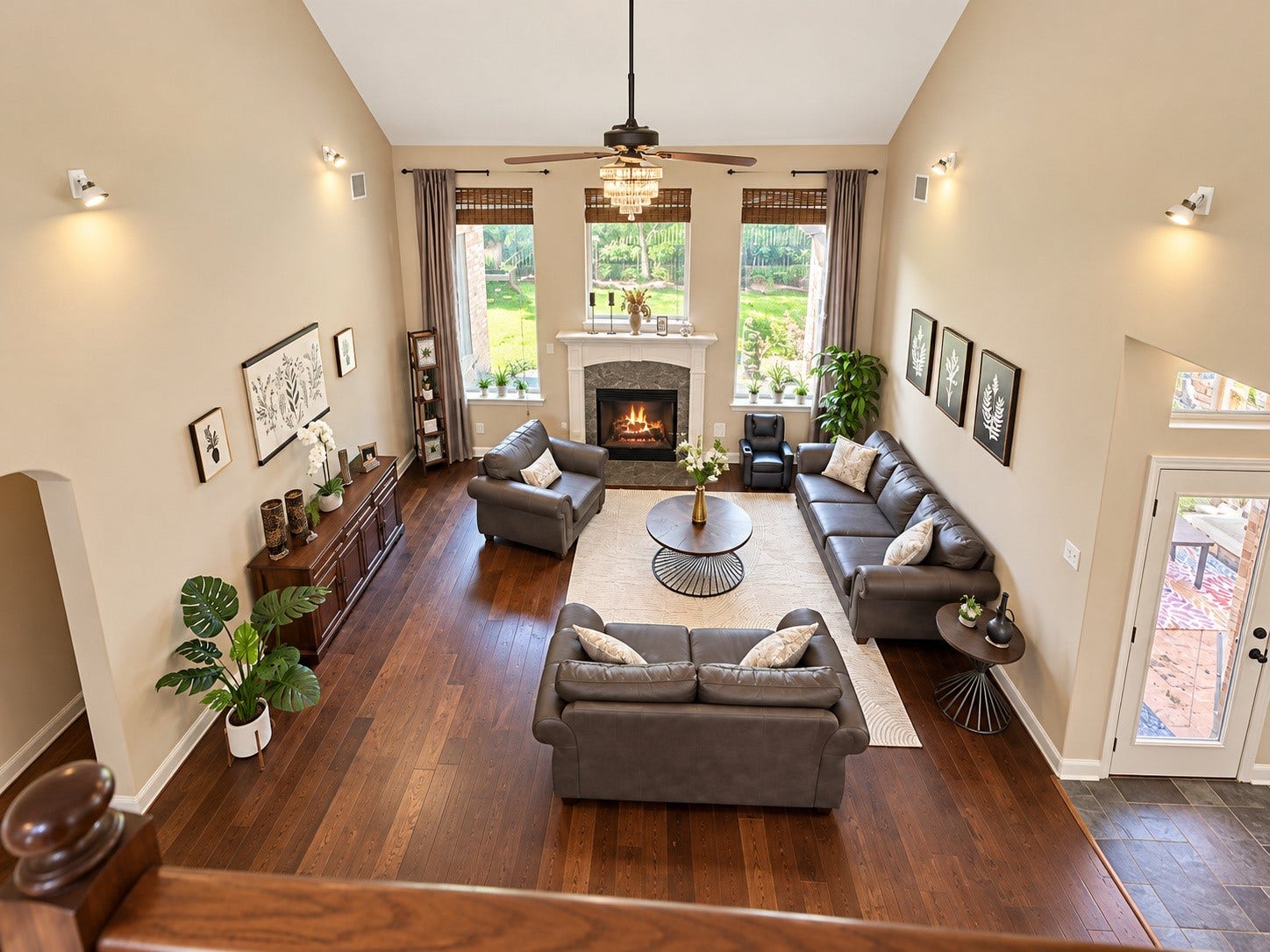 14215 Windy Crossing Lane, Humble, TX 77396 Beautiful view of the family room from upstairs.
