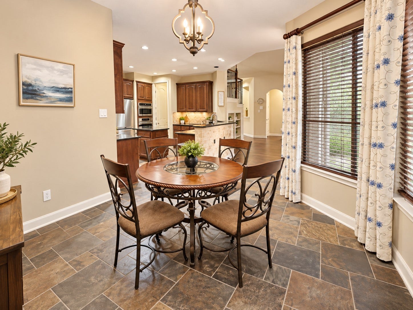 14215 Windy Crossing Lane, Humble, TX 77396 Charming breakfast area offers a comfortable setting for everyday meals and casual gatherings.