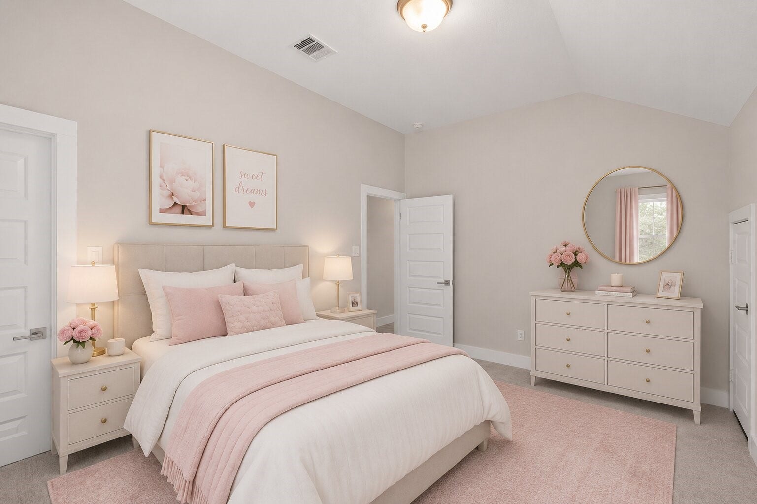 11 Victorian Run, Sugar Land, TX 77498 Well-proportioned Fourth bedroom featuring neutral finishes, plush carpeting, and a functional layout with easy access to the hallway. A versatile space suitable for guests, family members, or a home office setup.