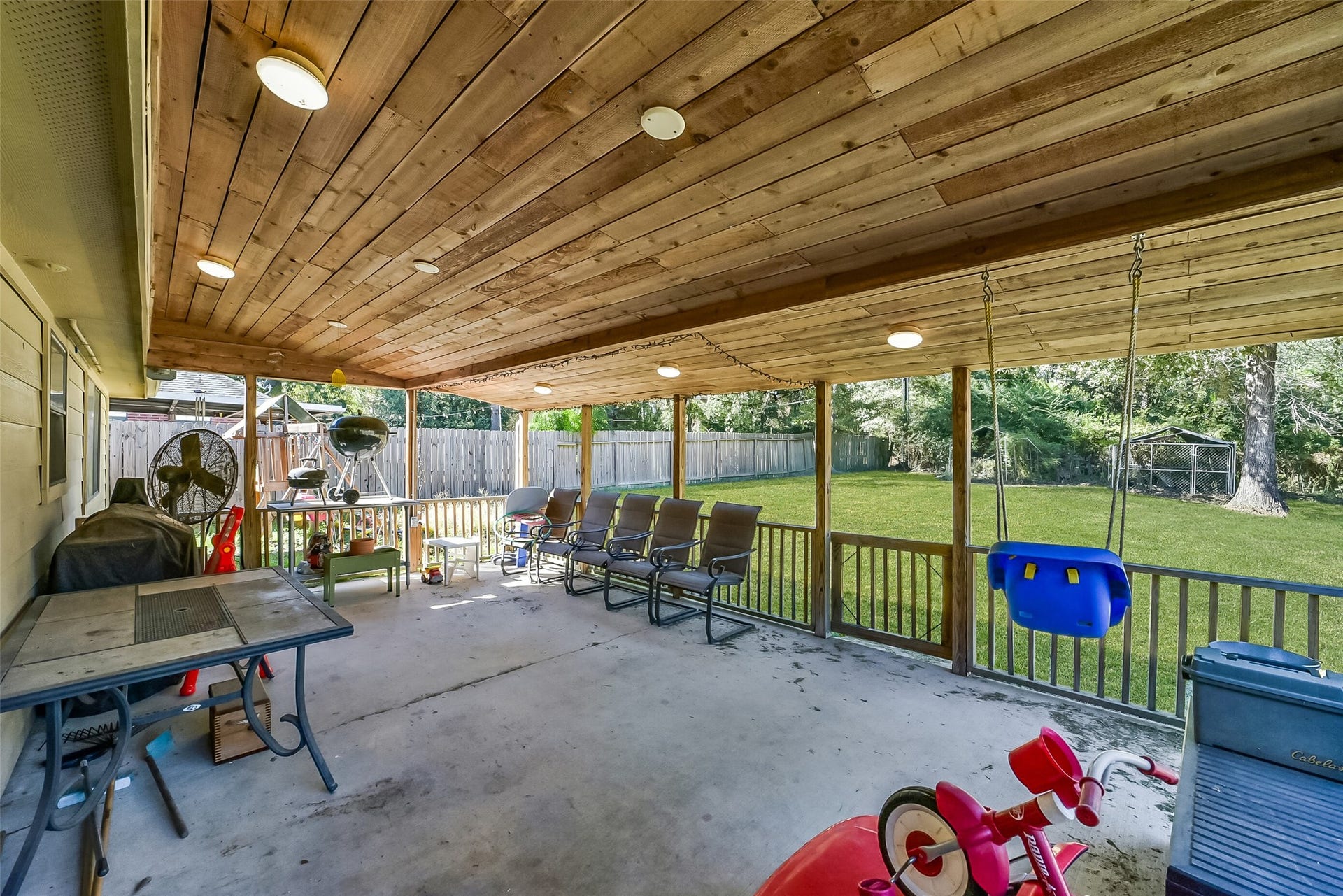 22911 Keith Drive, New Caney, TX 77357 Large covered patio.