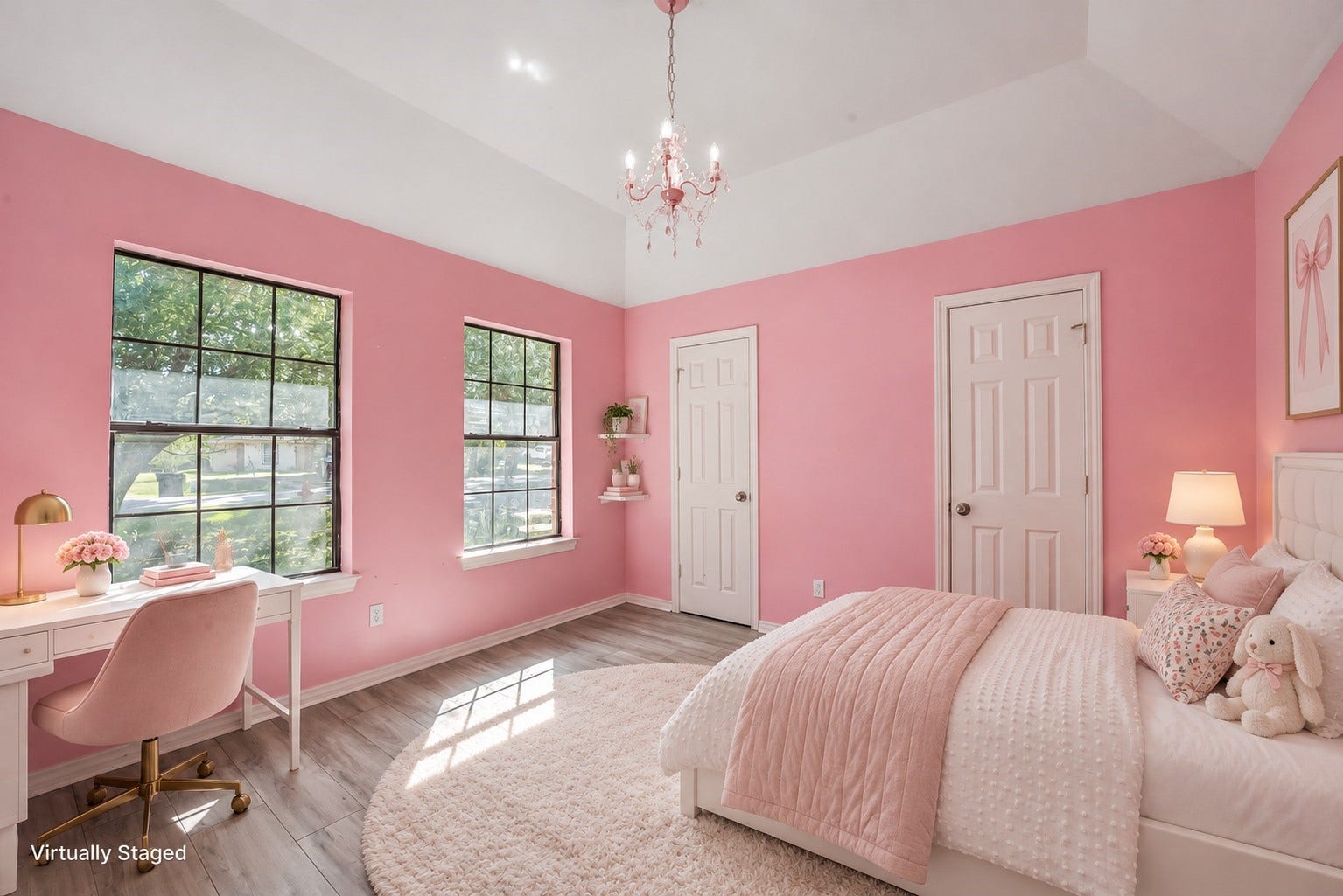 22911 Keith Drive, New Caney, TX 77357 Secondary bedroom. This picture is virtually staged.