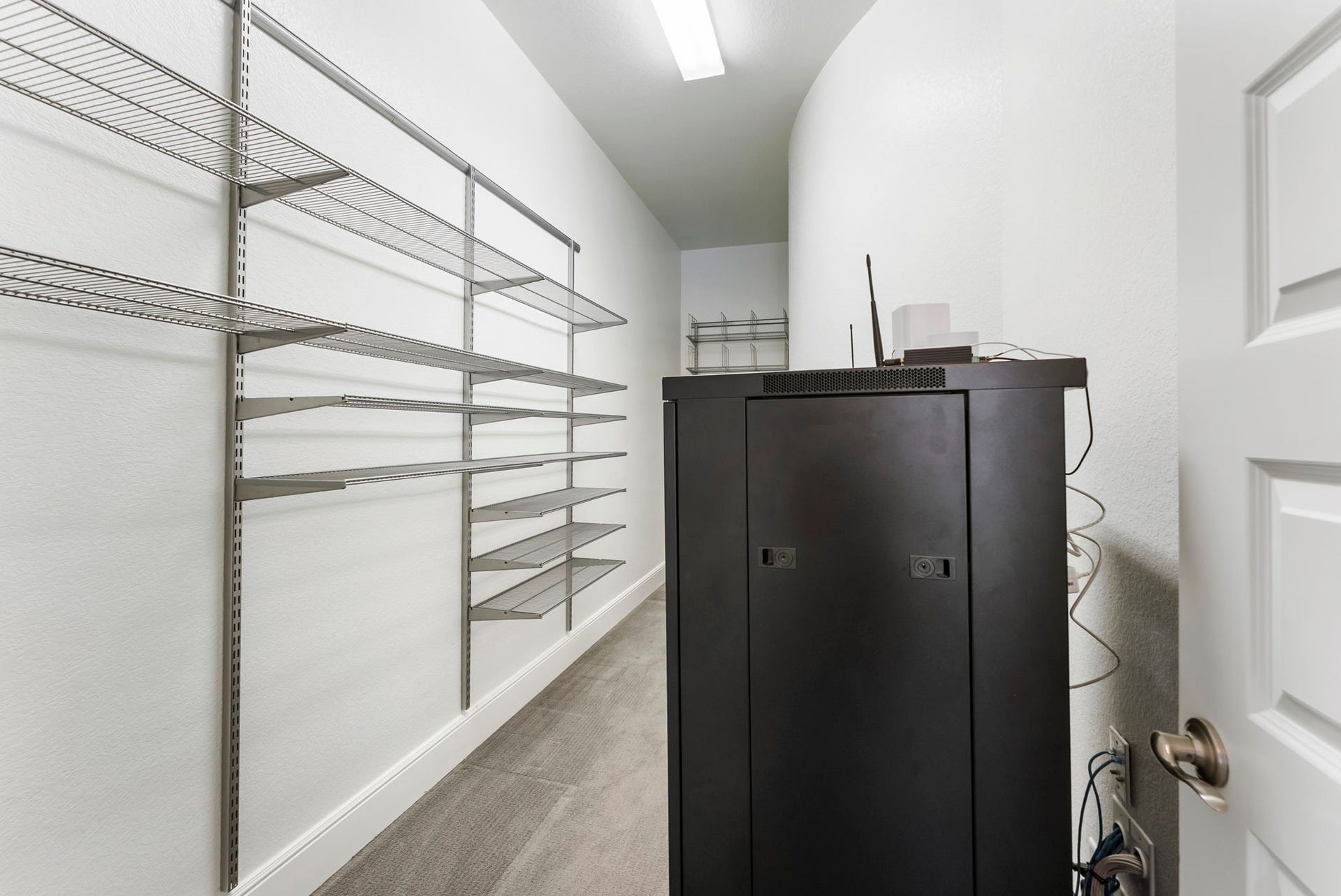 Under the stairs storage.