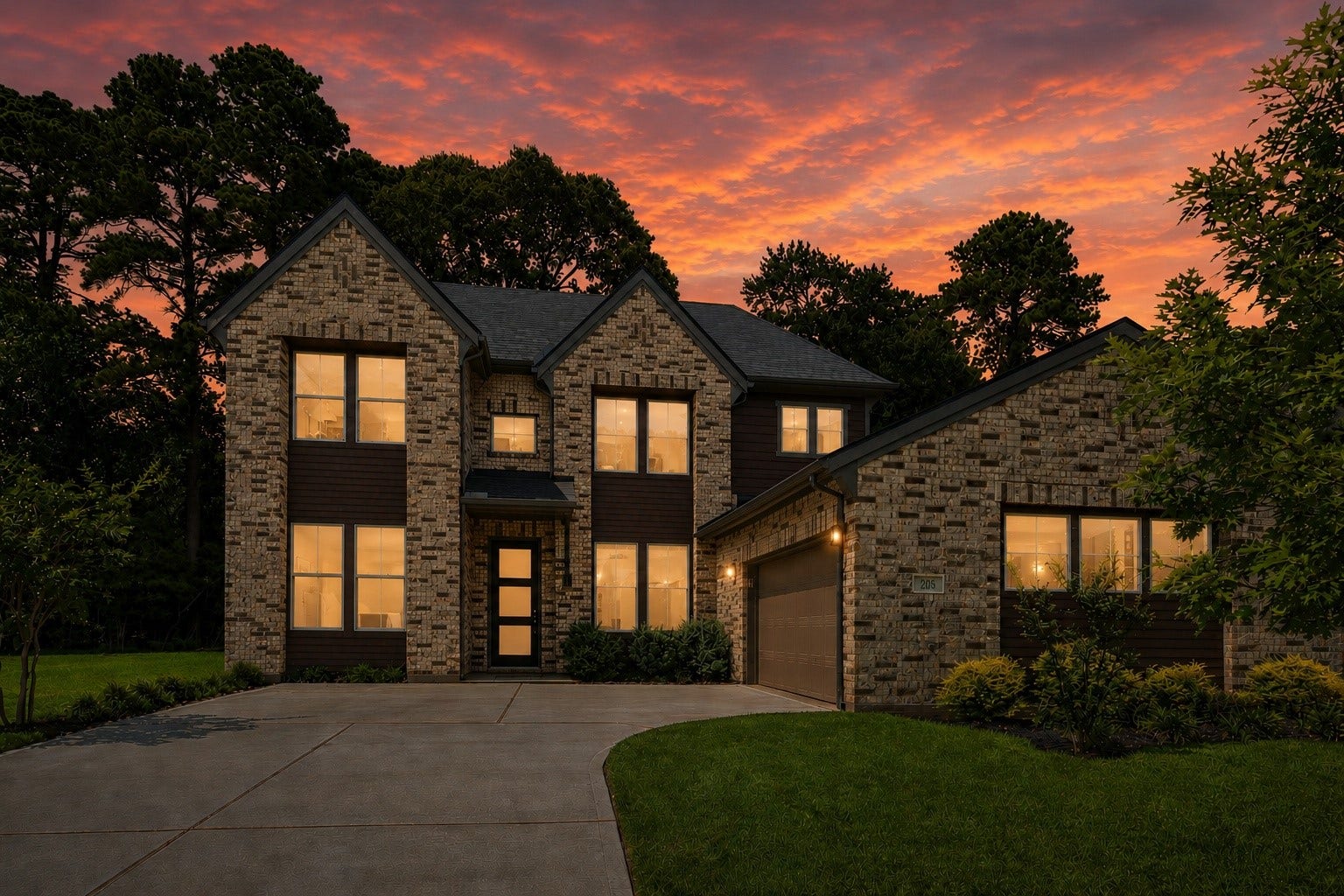 205 Wyndemere Drive, Montgomery, TX 77356 Gorgeous new construction in the sought after luxury resort community...this photo is virtually staged