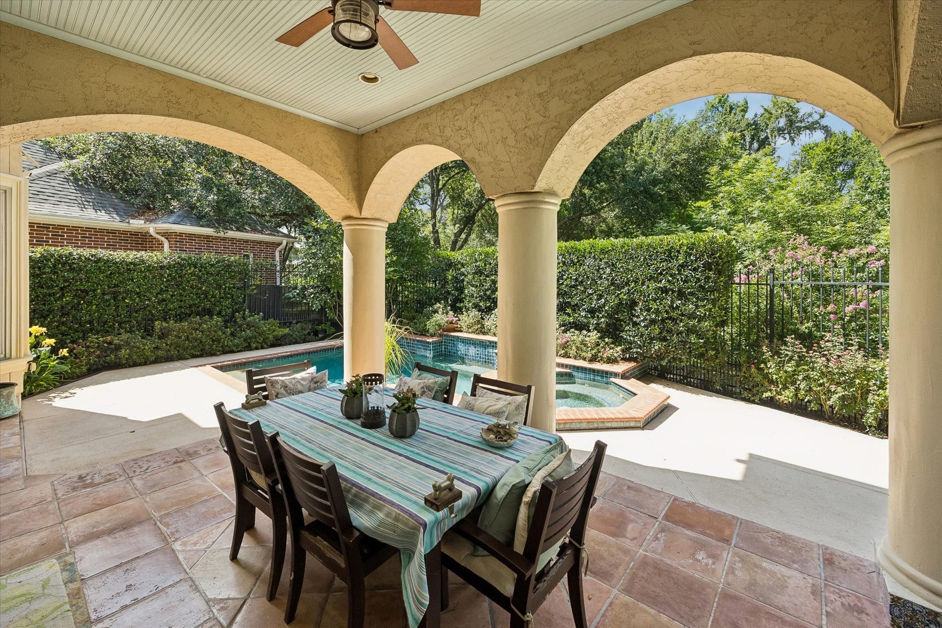 With spacious interiors, thoughtful storage and lush outdoors with a sparkling pool, 1106 Bayou Island offers it all in a secluded, gated enclave.