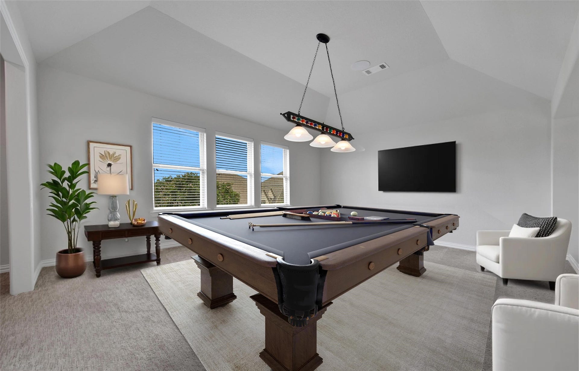 23935 Birchwood Lake Lane, Katy, TX 77493 The upstairs game room is pool-table sizedready for hours of fun and Rack Em! excitement! Gameroom also includes surround sound.