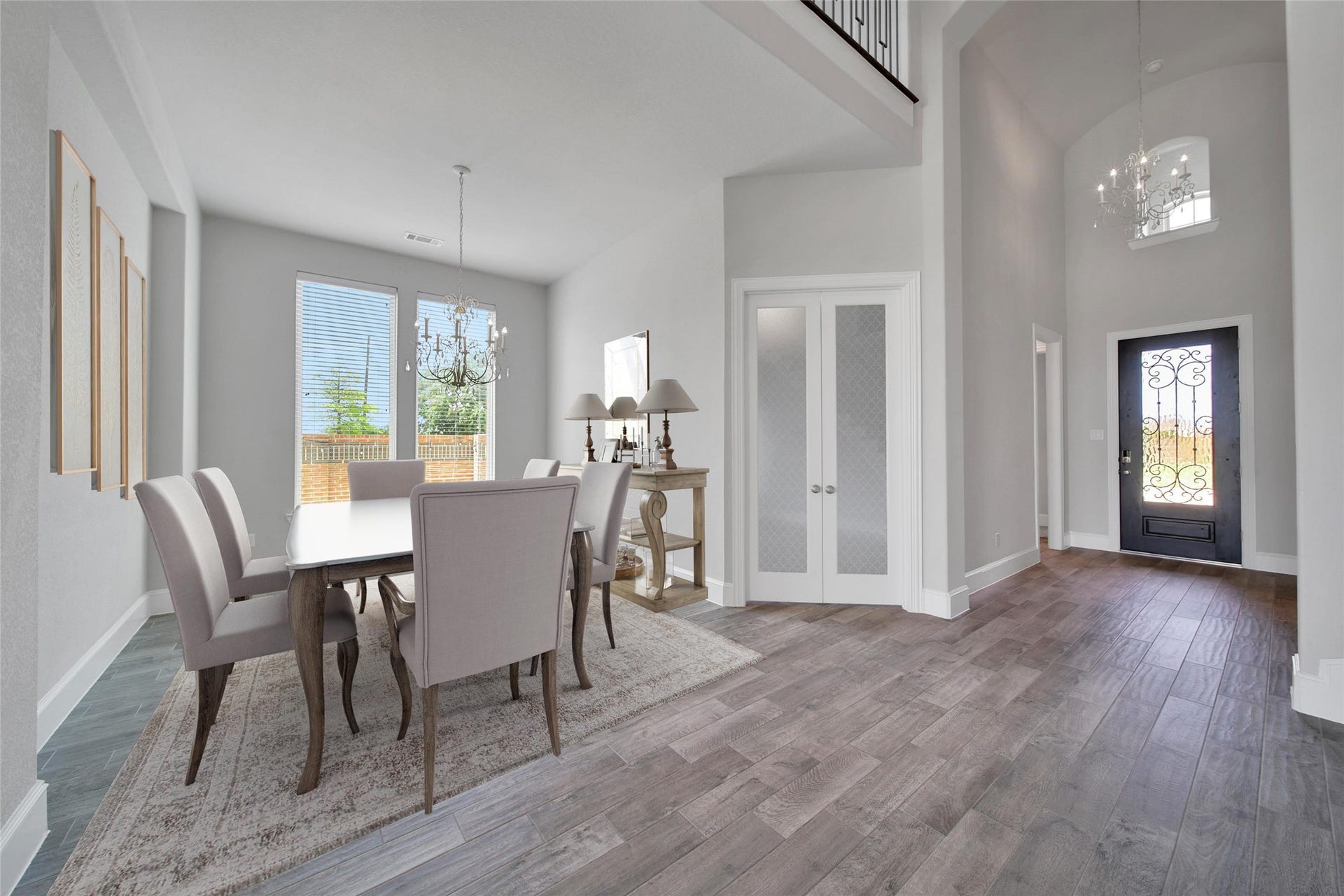 23935 Birchwood Lake Lane, Katy, TX 77493 The appealing floor plan features a formal dining room and private Study tucked toward the front of the home.
