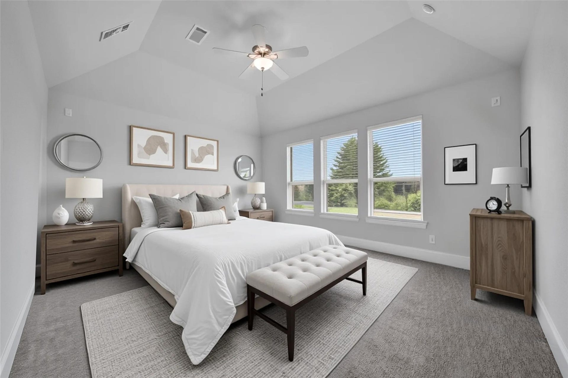 23935 Birchwood Lake Lane, Katy, TX 77493 The primary suite offers a serene escape, located on a separate wing of the home with soaring ceilings and tranquil views of the lake. Its the perfect private retreat to unwind and relax.