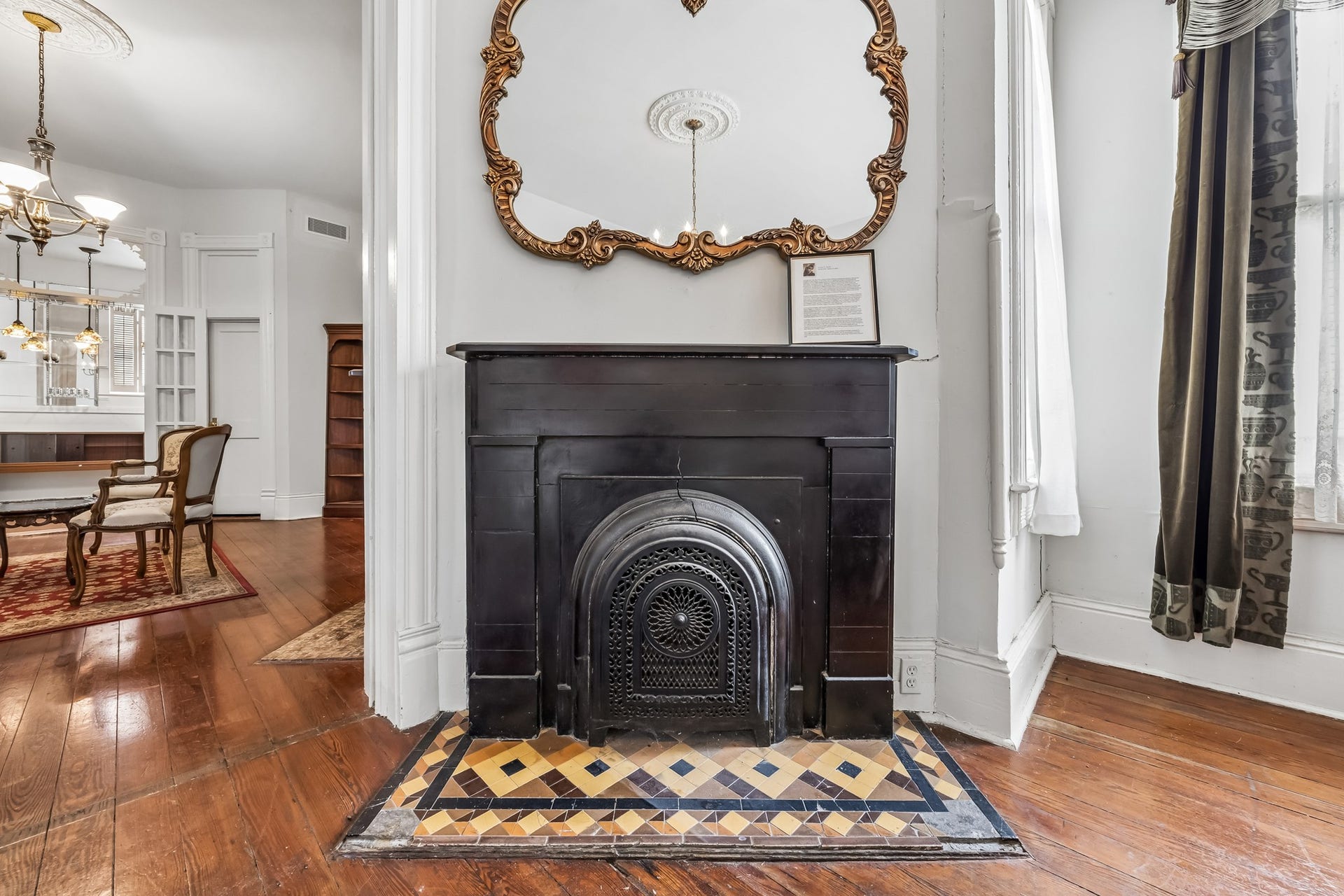 1818 Broadway Street, Galveston, TX 77550 The second of the three original coal burning fireplaces with original tile work
