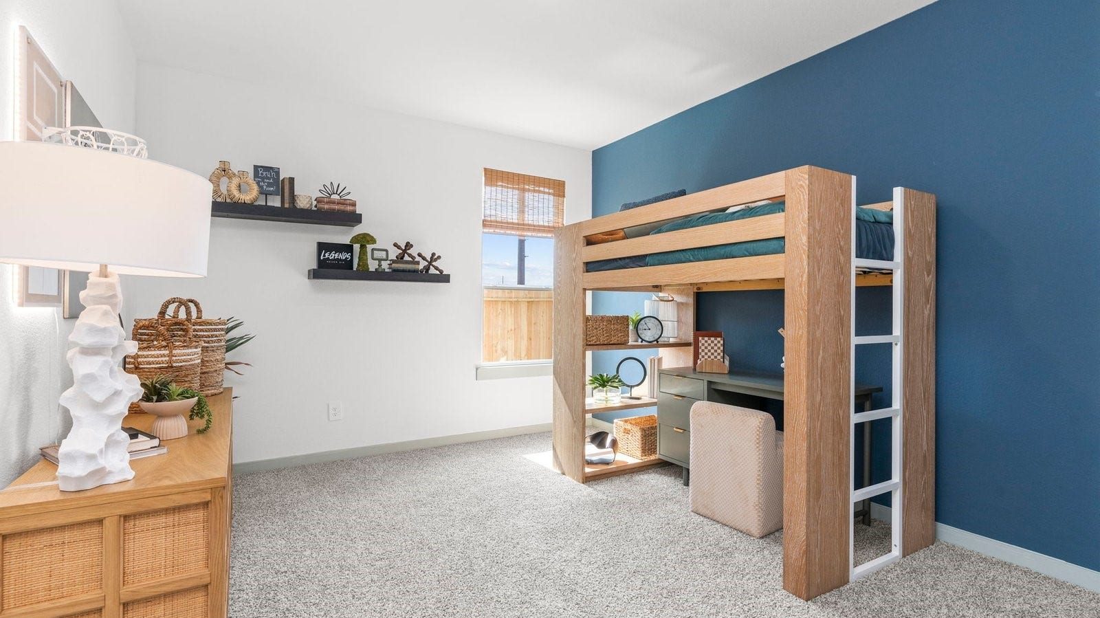 secondary bedroom with a vibrant color