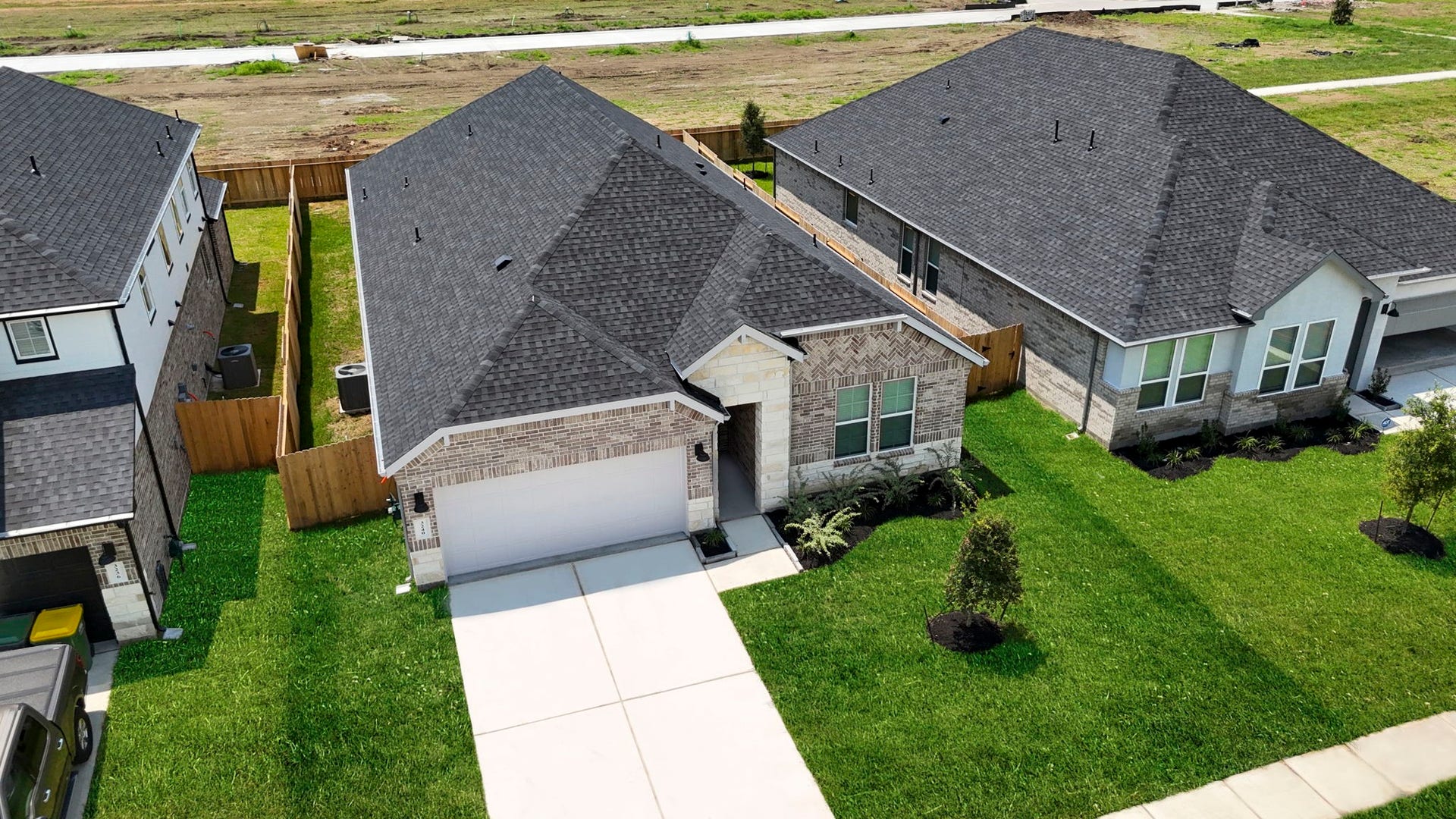 An aerial view of the home