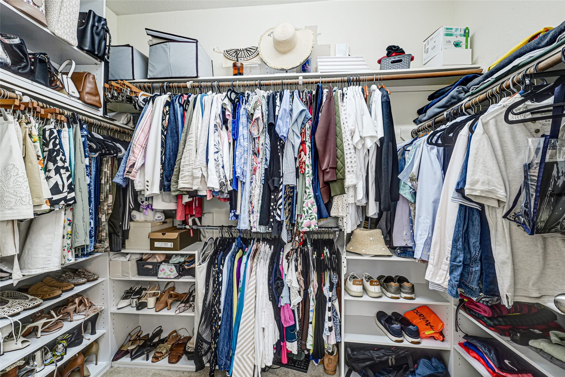 Walk in master closet