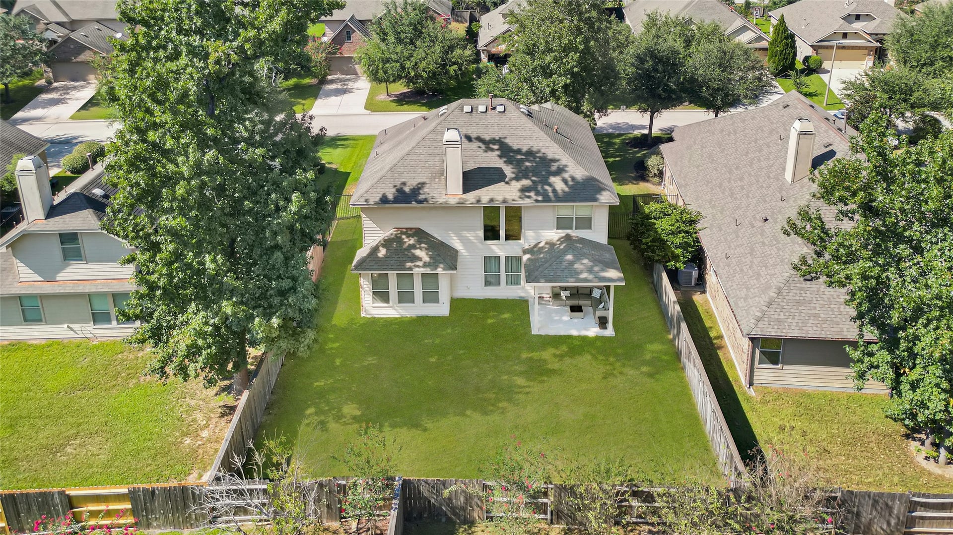 Large backyard, ready for your own private backyard oasis.