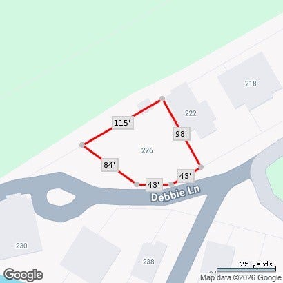226 Debbie Lane, Dickinson, TX 77539 Lot size information