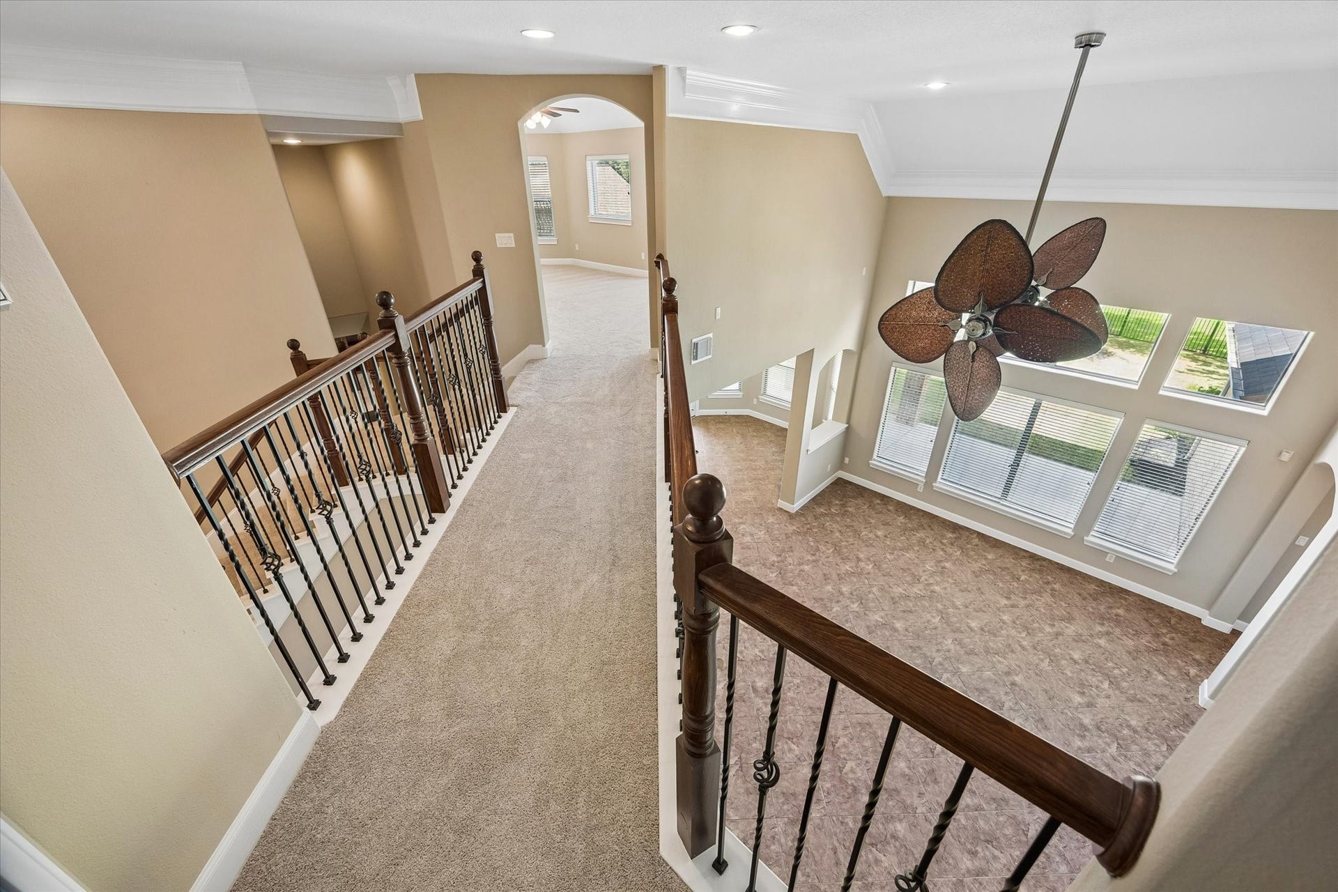 18715 N Thomas Shore Drive, Cypress, TX 77433 Balcony view showing the entrance from the entryway and the entrance from the garage