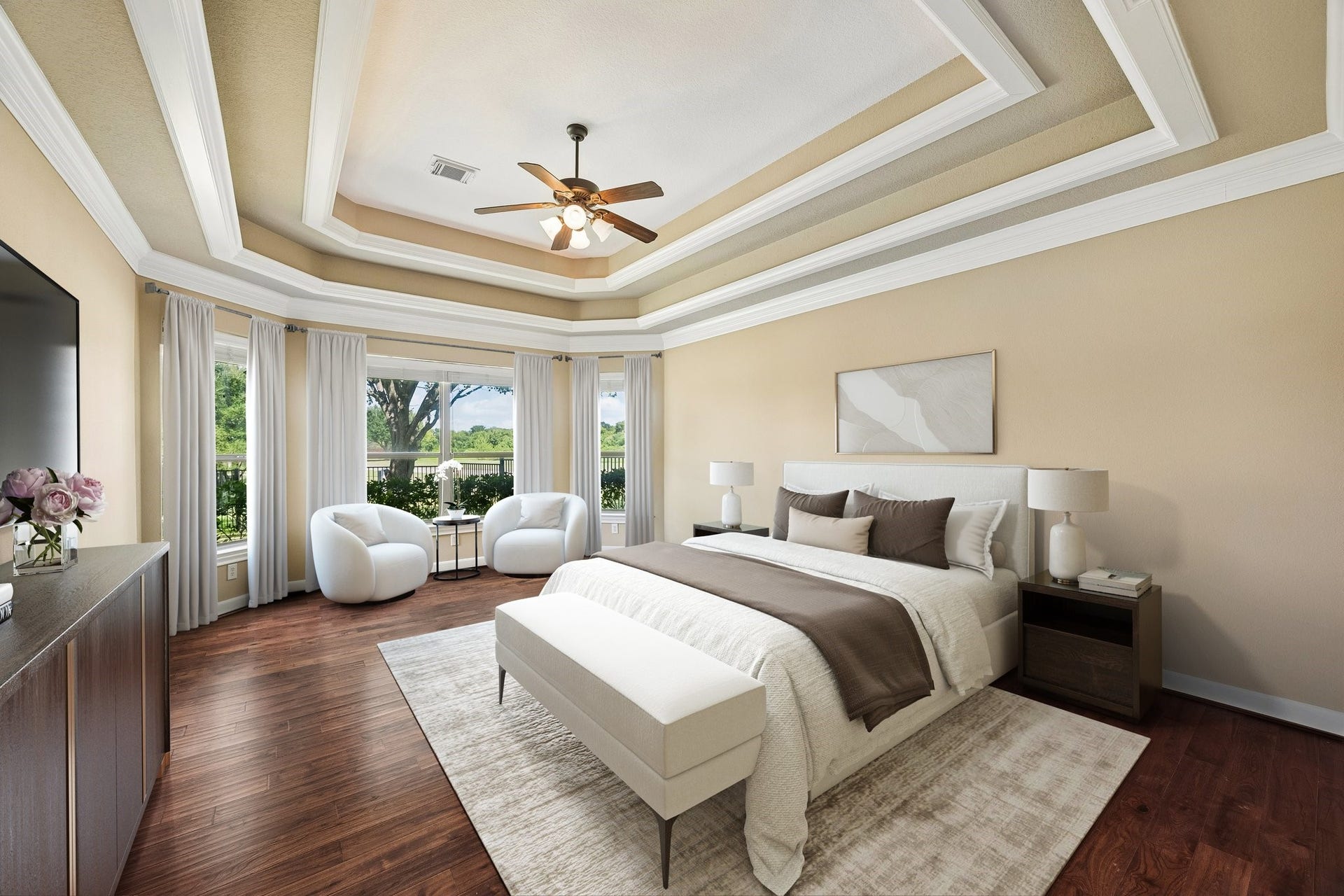 18715 N Thomas Shore Drive, Cypress, TX 77433 Virtually staged master bedroom