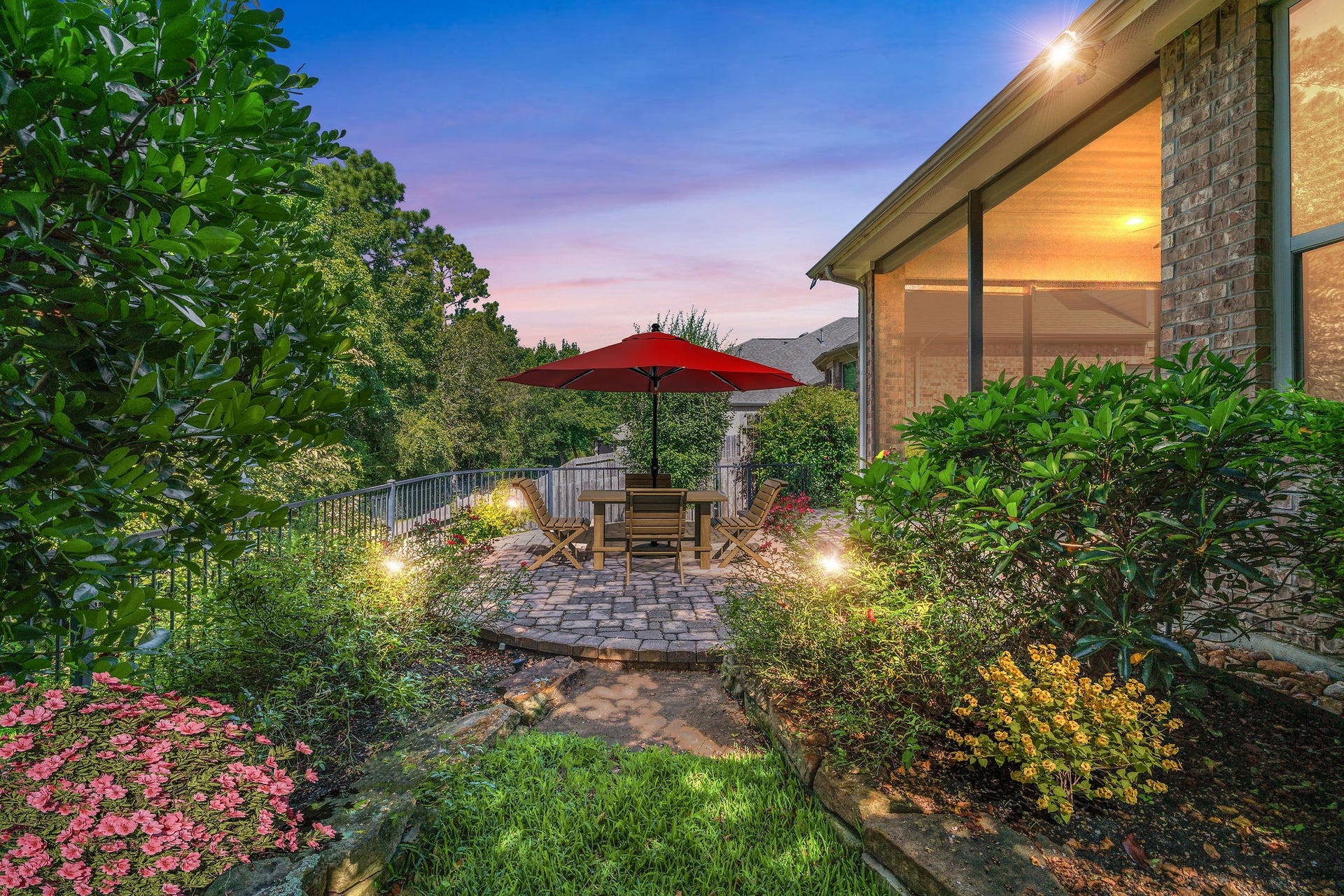 3573 Falcon Way, Conroe, TX 77304 Virtually staged back patio.