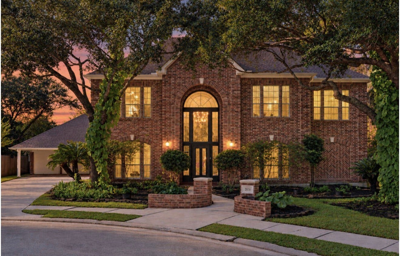 2831 Hazy Hillside Court, Houston, TX 77345 An ai generated image of what the home will look like at twilight