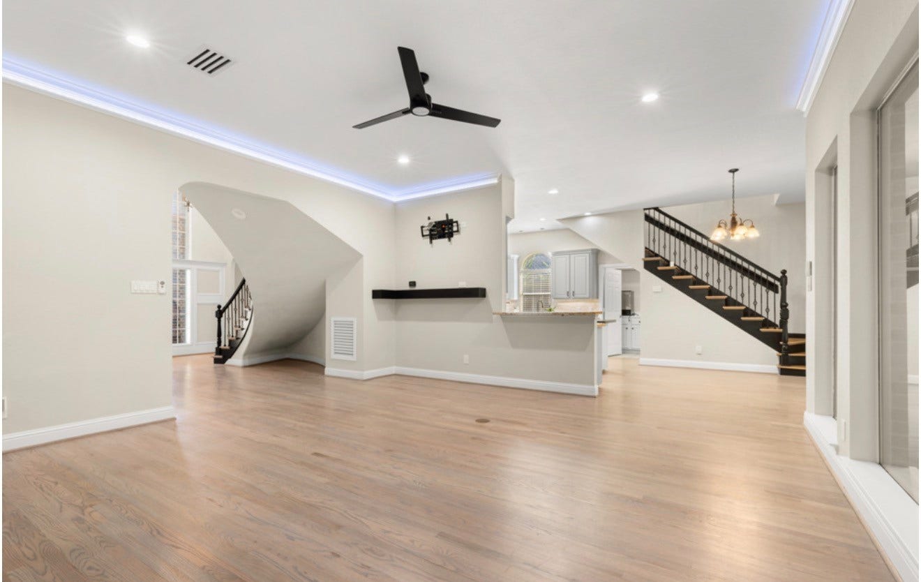 2831 Hazy Hillside Court, Houston, TX 77345 Open to kitchen