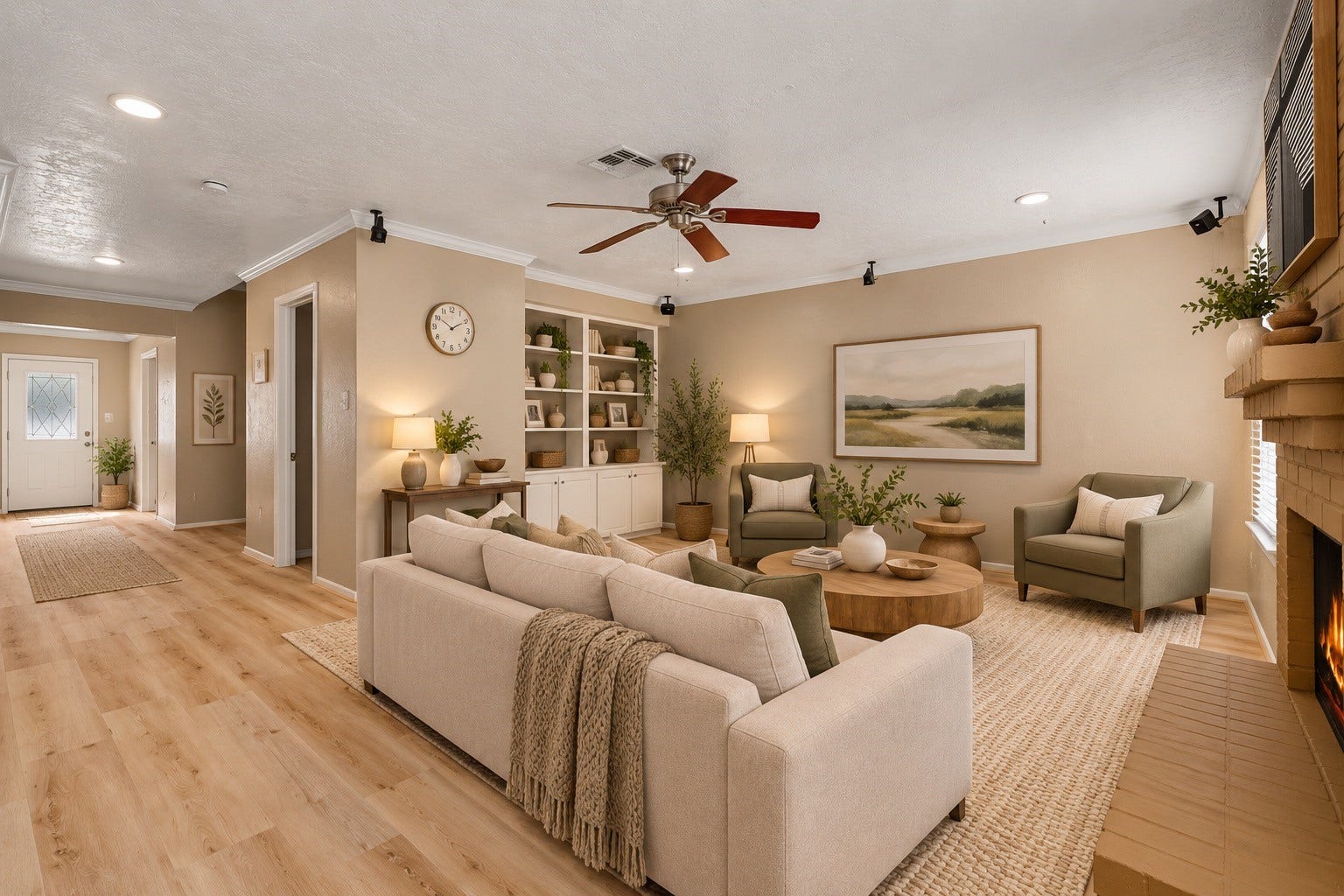 794 Thicket Lane, Houston, TX 77079 Virtually staged living room