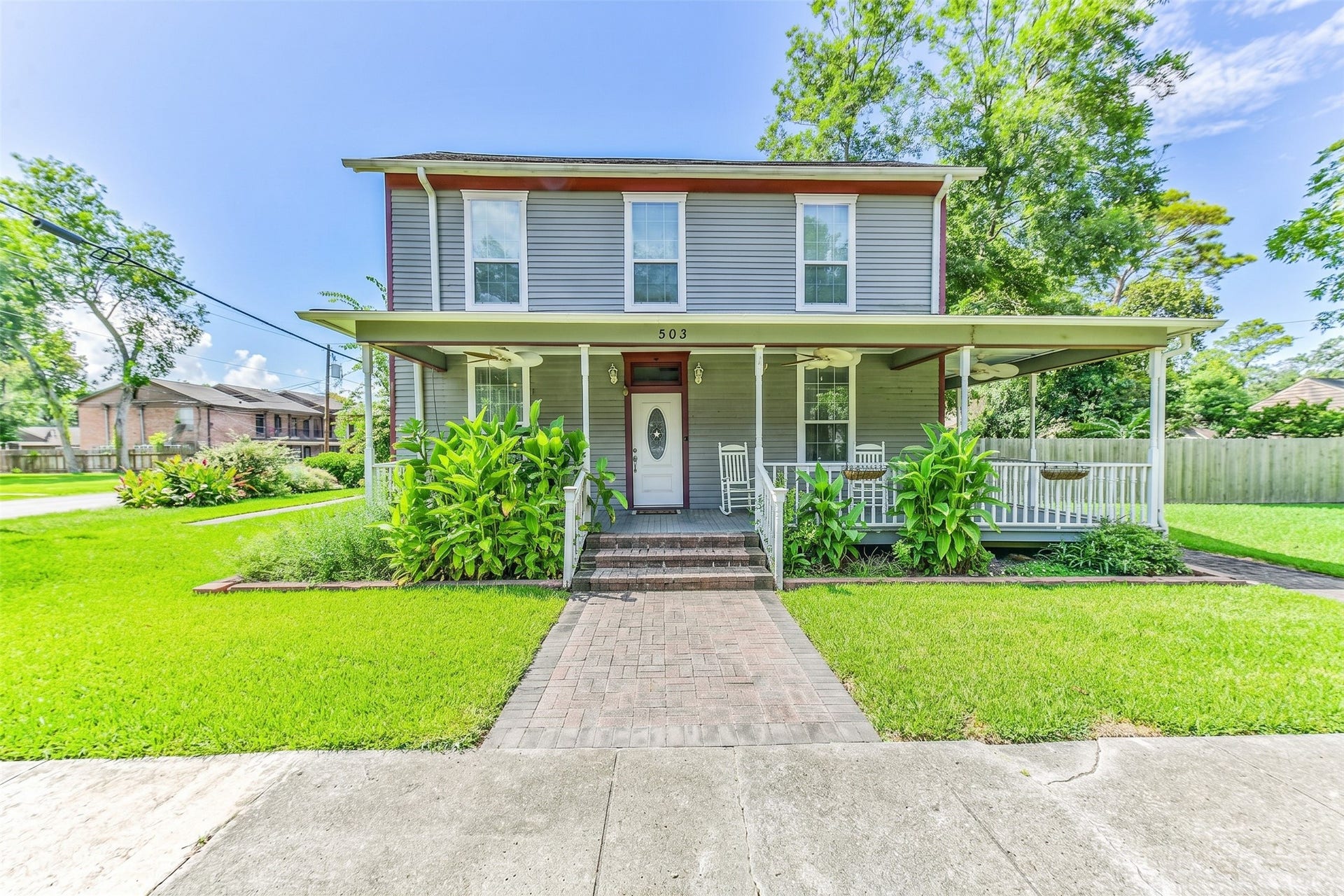 503 W Blum Street, Alvin, TX 77511 Historic 2-story home offering 2,024 sq ft on an oversized corner lot.