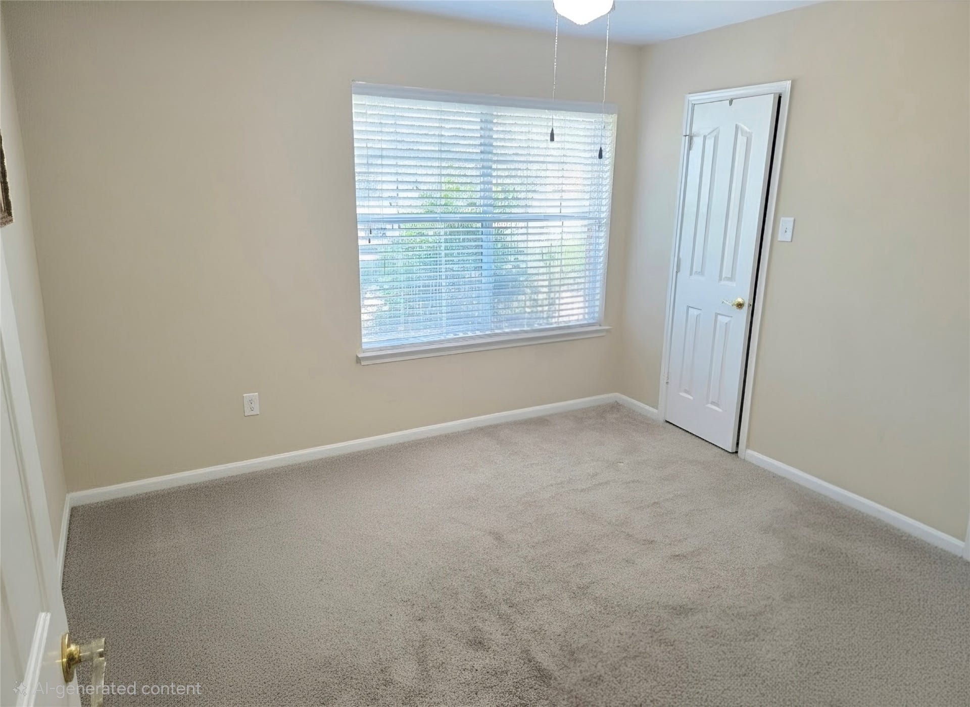 220 April Waters Drive W, Montgomery, TX 77356 AI generated photo showing the guest room with no furnishings