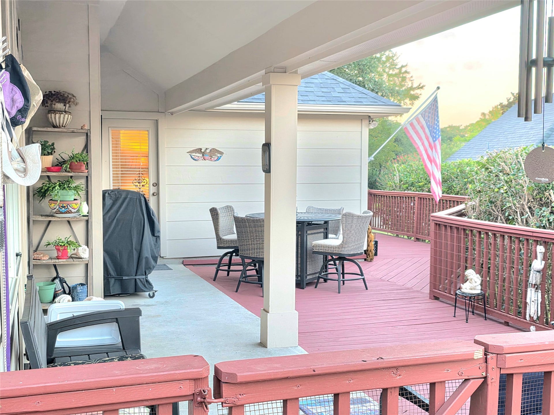 220 April Waters Drive W, Montgomery, TX 77356 Enjoy the covered deck plus the very large deck attached with plenty of room for grilling and enjoying the fire pit