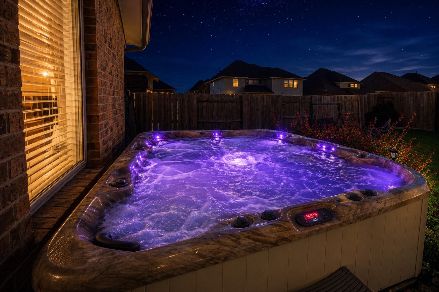 outside spa included with the home price