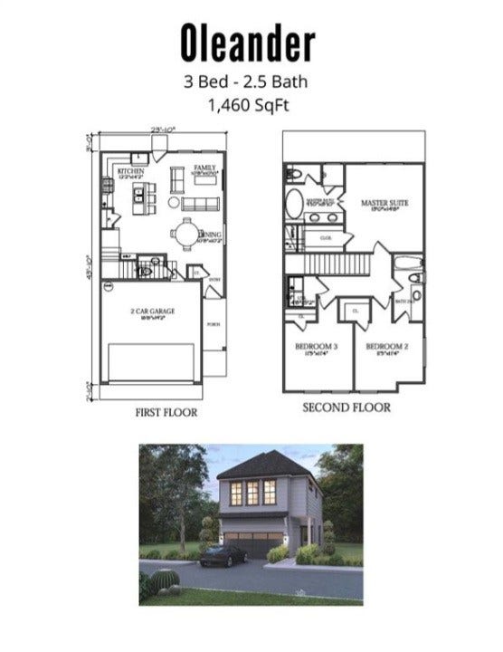 6703 Parker Grove Lane, Houston, TX 77076 Builder's floor plan