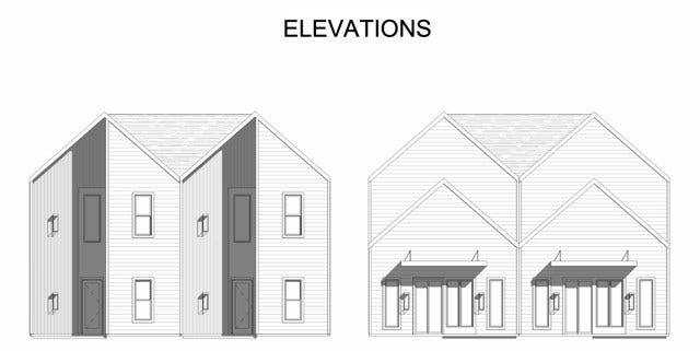 3725 Rebecca Street, Houston, TX 77021 Front and rear elevations