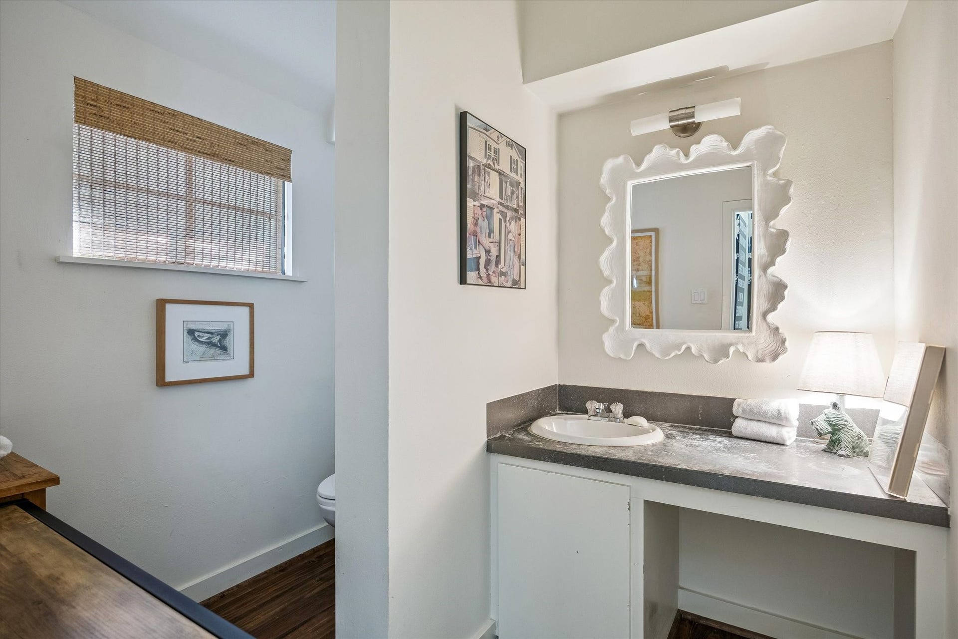 1117 Banks, Houston, TX 77006 Powder room of the guest cottage.