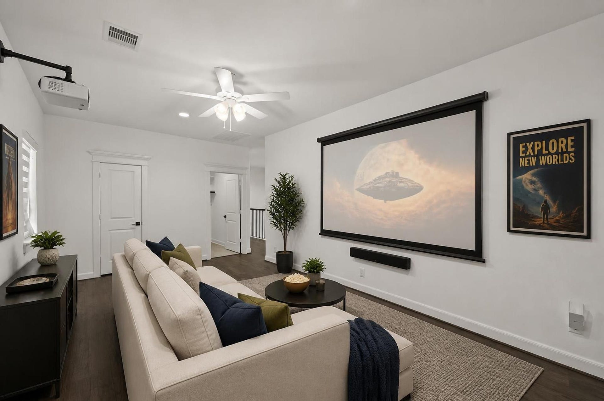 1128 Malone Street, Houston, TX 77007 The game room offers a separate upstairs living area that can function as a media room, home office, lounge, or play space. It adds valuable flexibility beyond the main living room. Virtually staged.