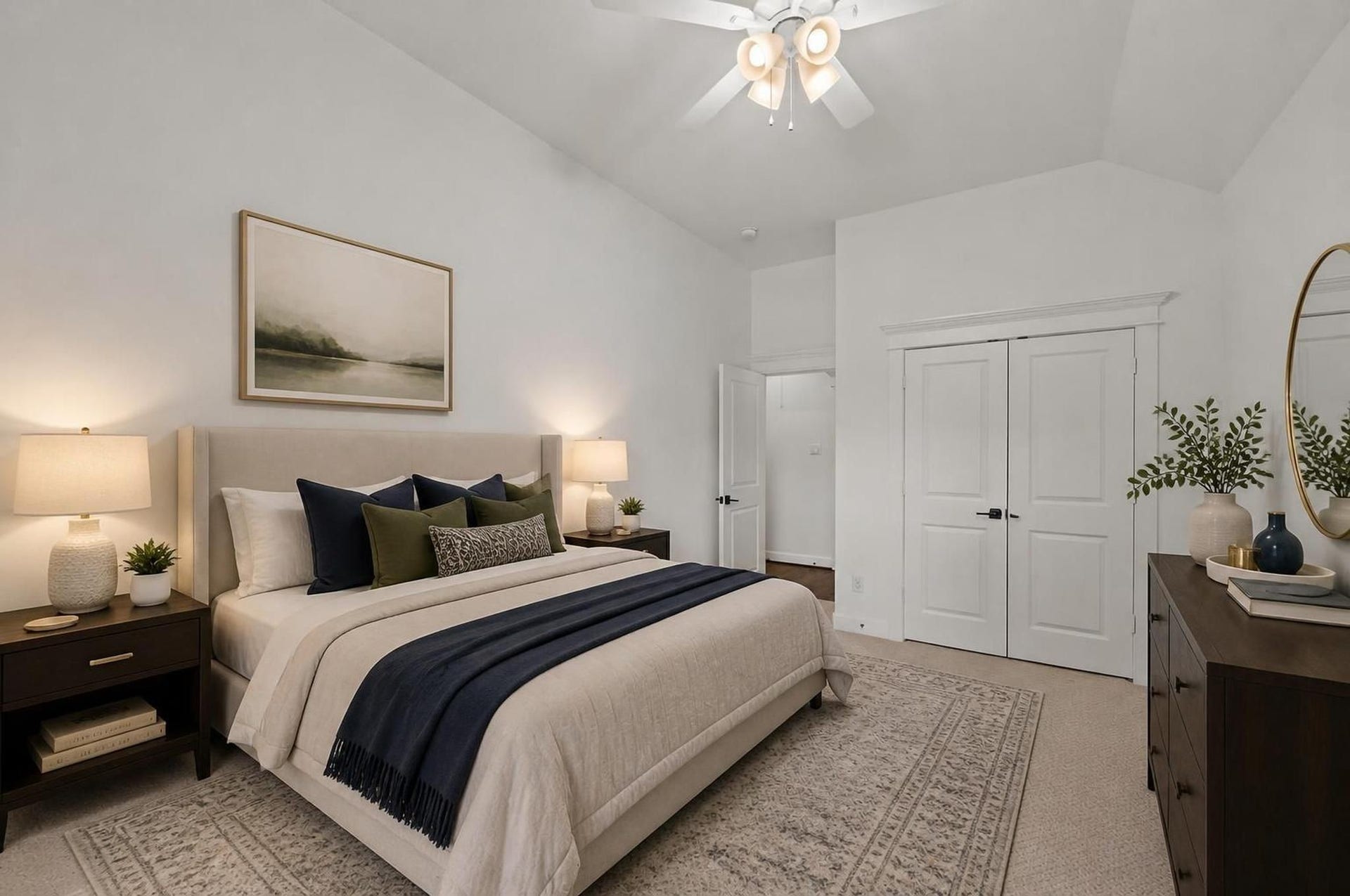 1128 Malone Street, Houston, TX 77007 This additional bedroom brings another comfortable private space to the second floor. The layout works cleanly for sleeping, guests, or office use. Virtually staged.