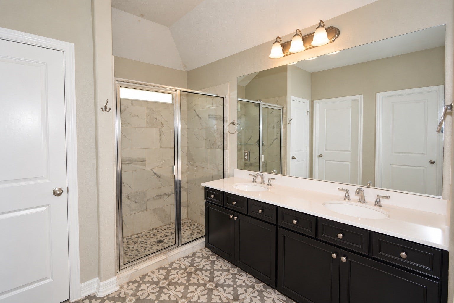 26322 Stonedale View Drive, Richmond, TX 77406 Primary bathroom features dual sink and stand in shower