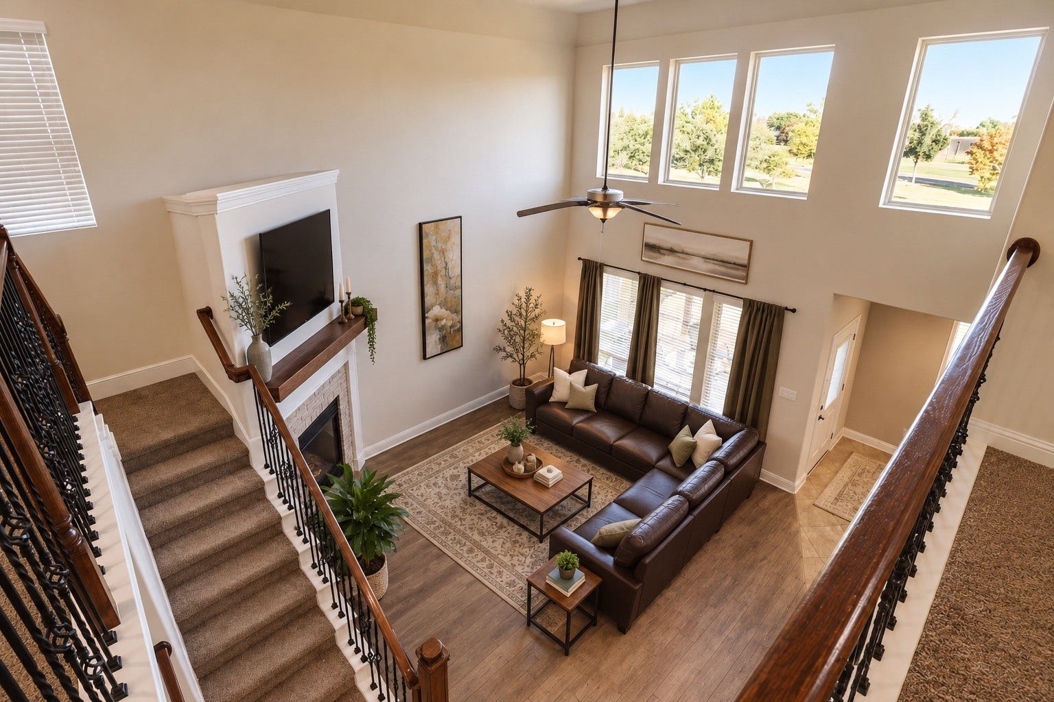 3913 Ginger Fields Court, Pearland, TX 77581 View of high ceilings which brings natural lighting