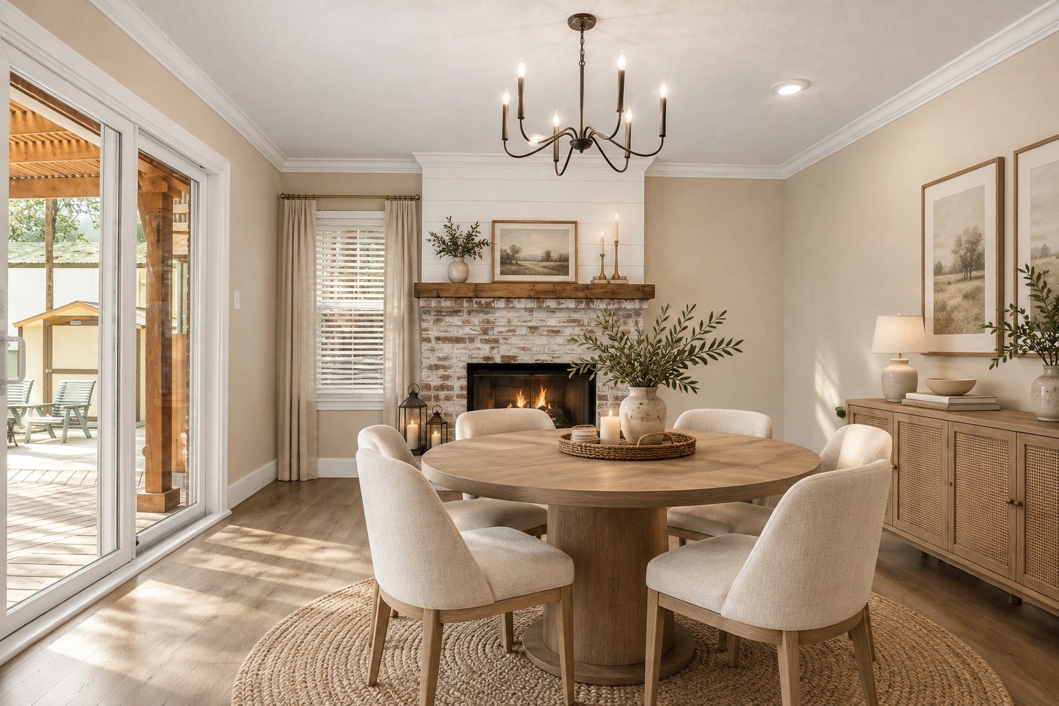 Dining Area virtually staged