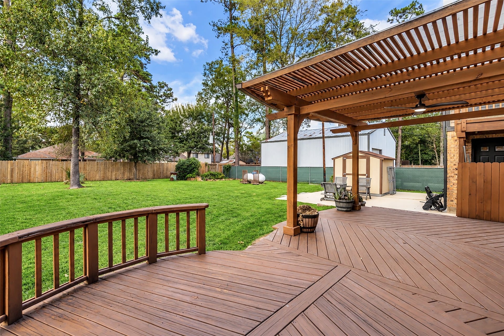 Imagine entertaining on this deck area