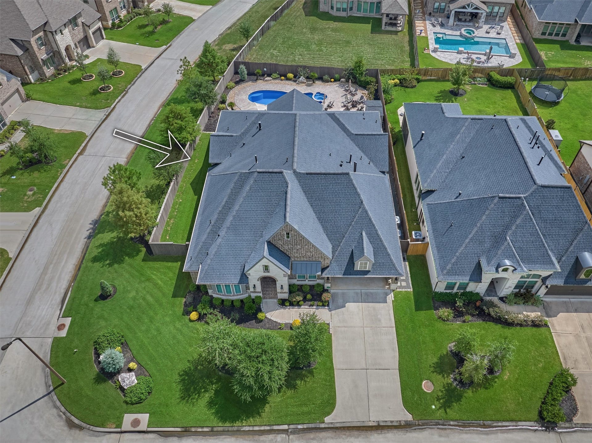 305 Pewter Sky Drive, Montgomery, TX 77316 Aerial view showcases the homes desirable corner lot!
