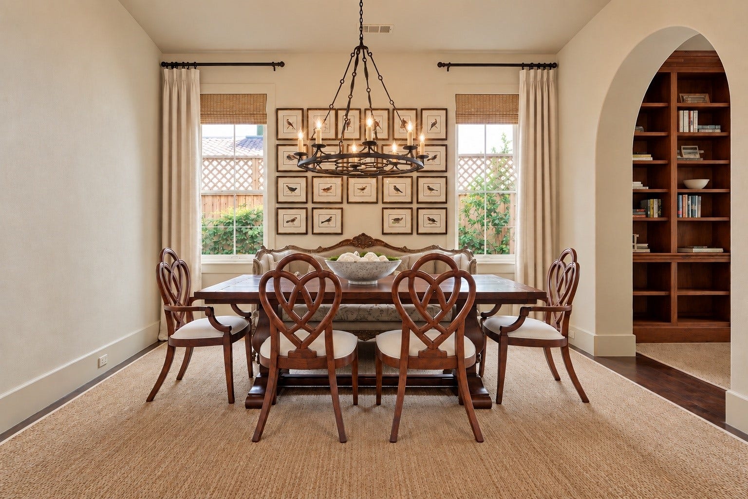 7 Dorset Square, The Woodlands, TX 77381 Formal dining room. Photo is virtually staged/enhanced.