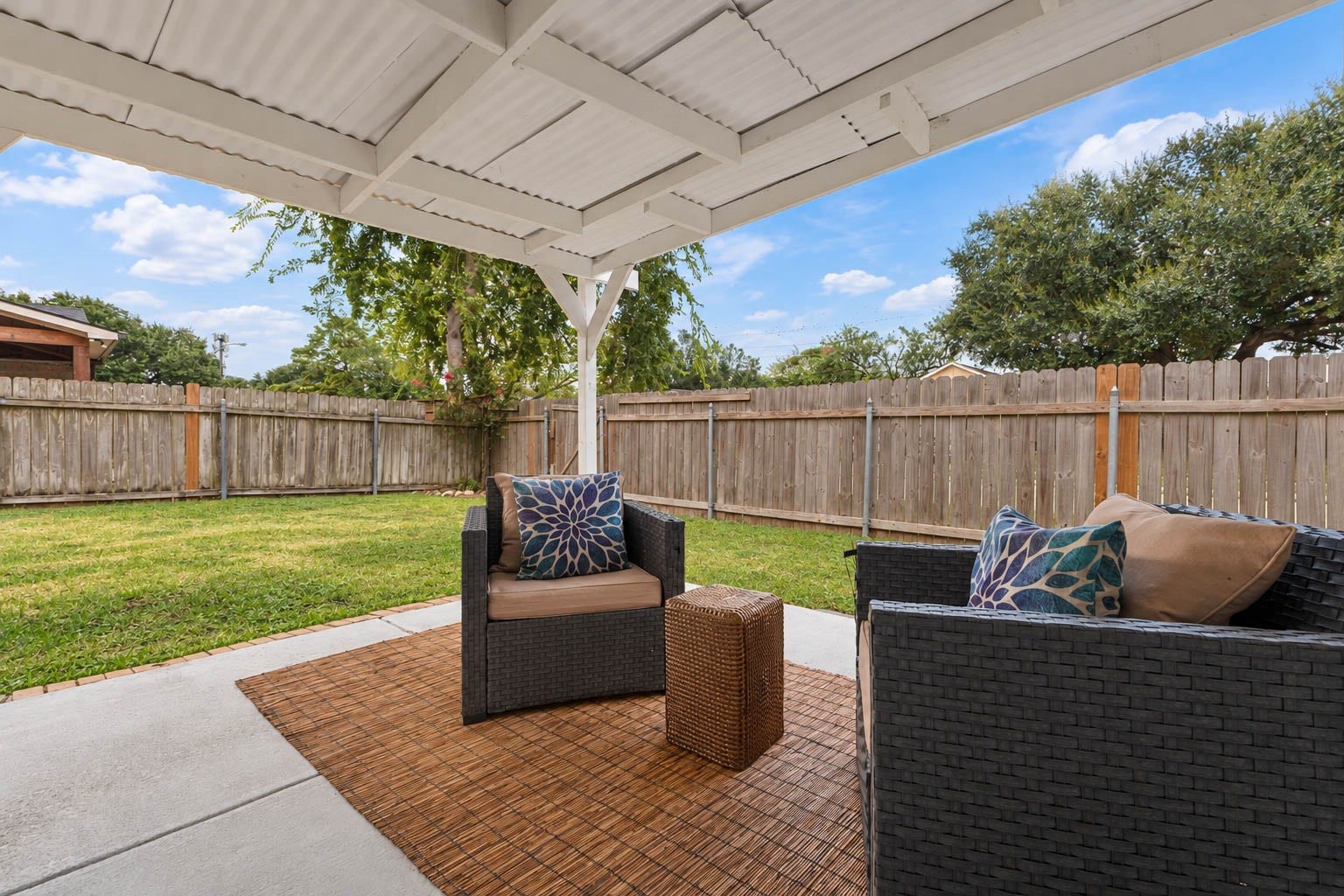 17302 S Yorkglen Drive, Houston, TX 77084 Covered back patio area.