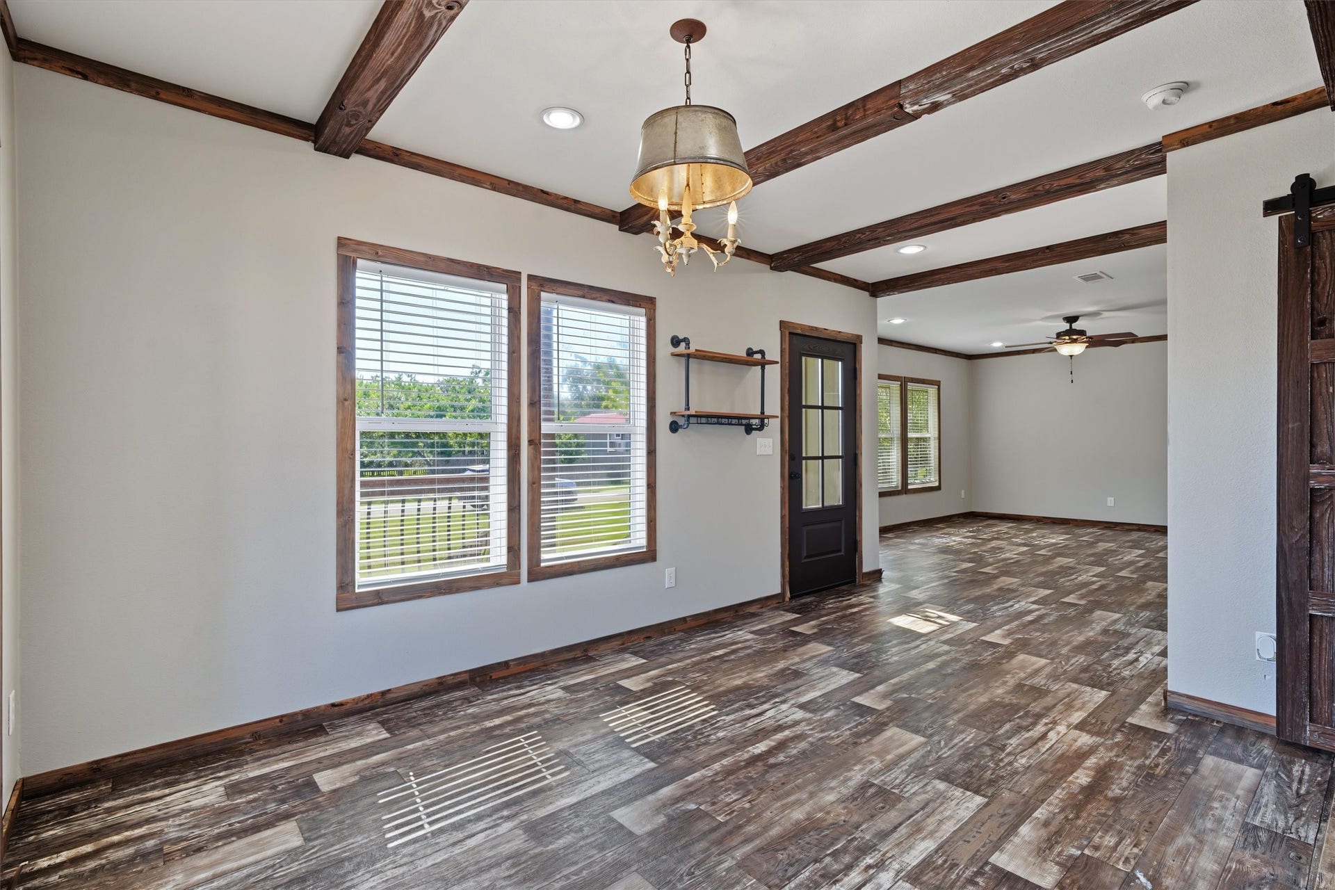 546 5th Street, Dickinson, TX 77539 View from dining room of the front door and the large living area