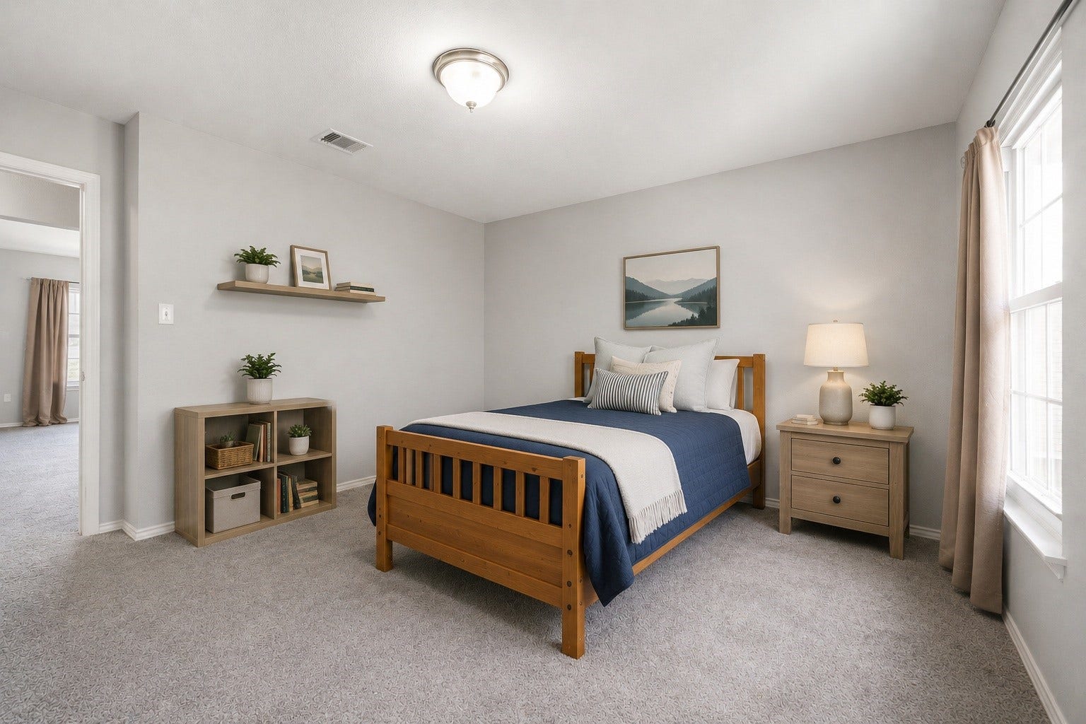 3915 Eastland Lake Drive, Richmond, TX 77406 The thoughtfully designed layout of the fourth bedroom allows for natural light to enter the room. Virtually staged.