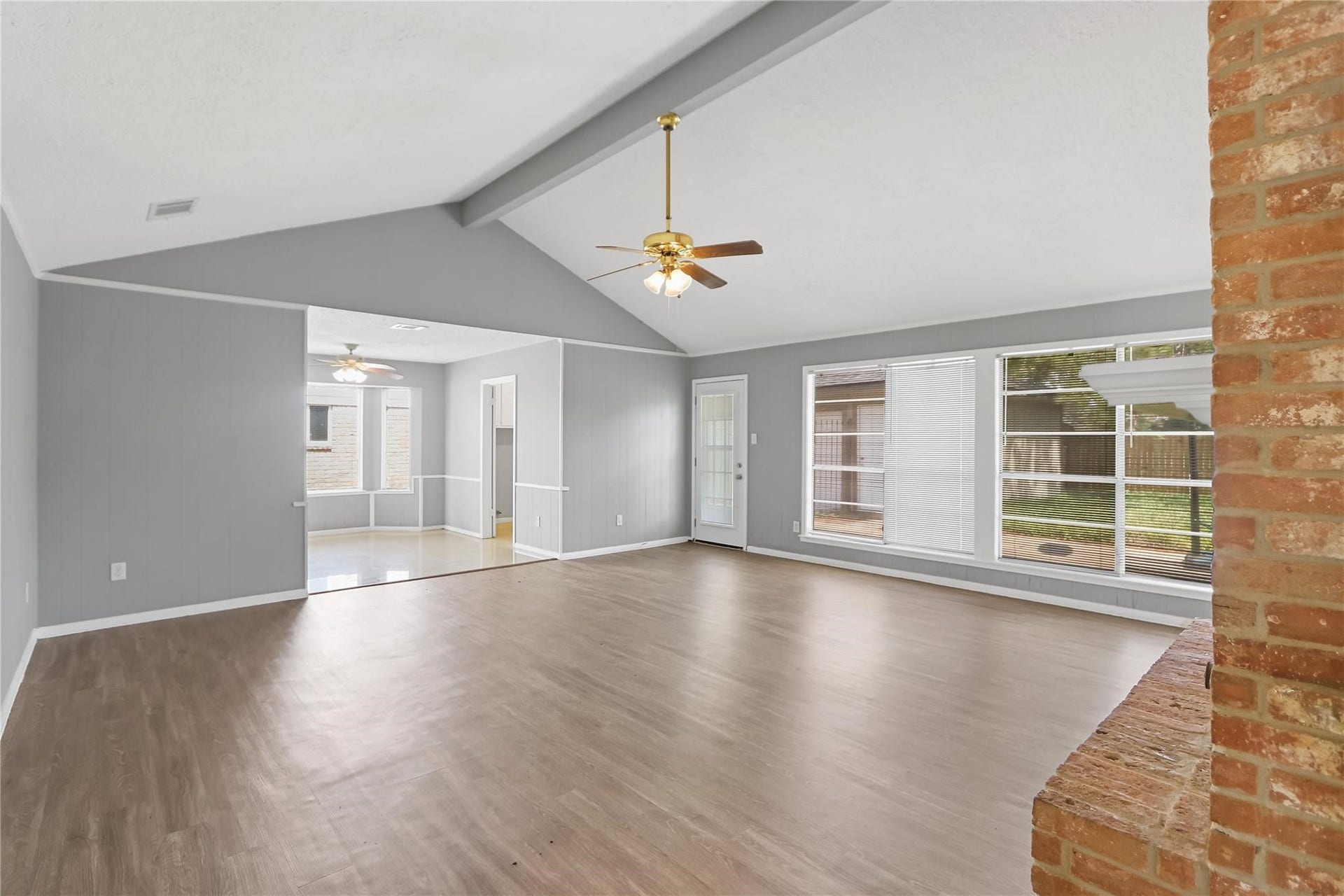 Step inside the home and check out this spacious living area. With tons of abundant natural light.