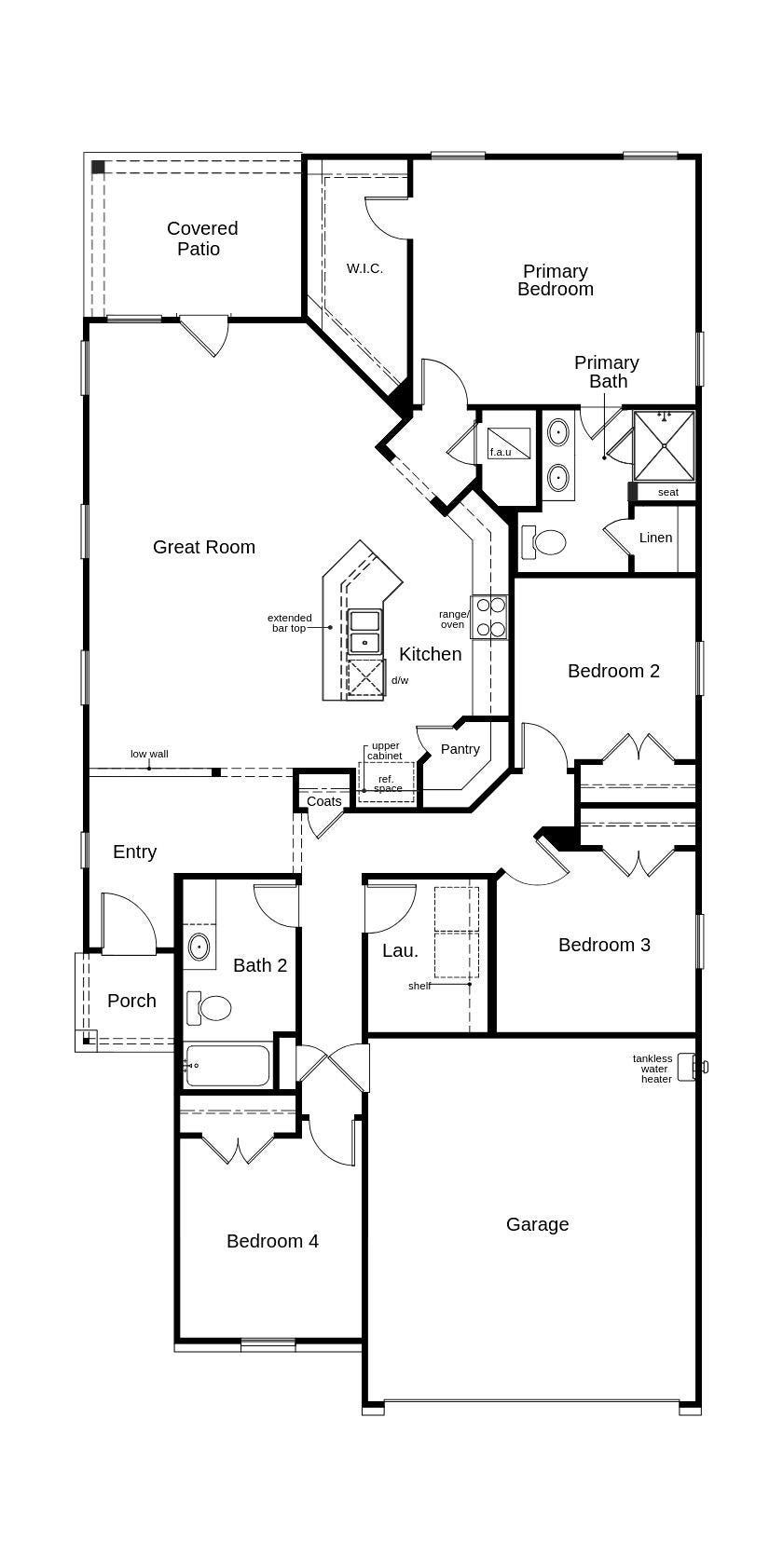 7911 House Sparrow Street, Hitchcock, TX 77563 This floor plan features 4 bedrooms, 2 full baths, and over 1,700 square feet of living space.
