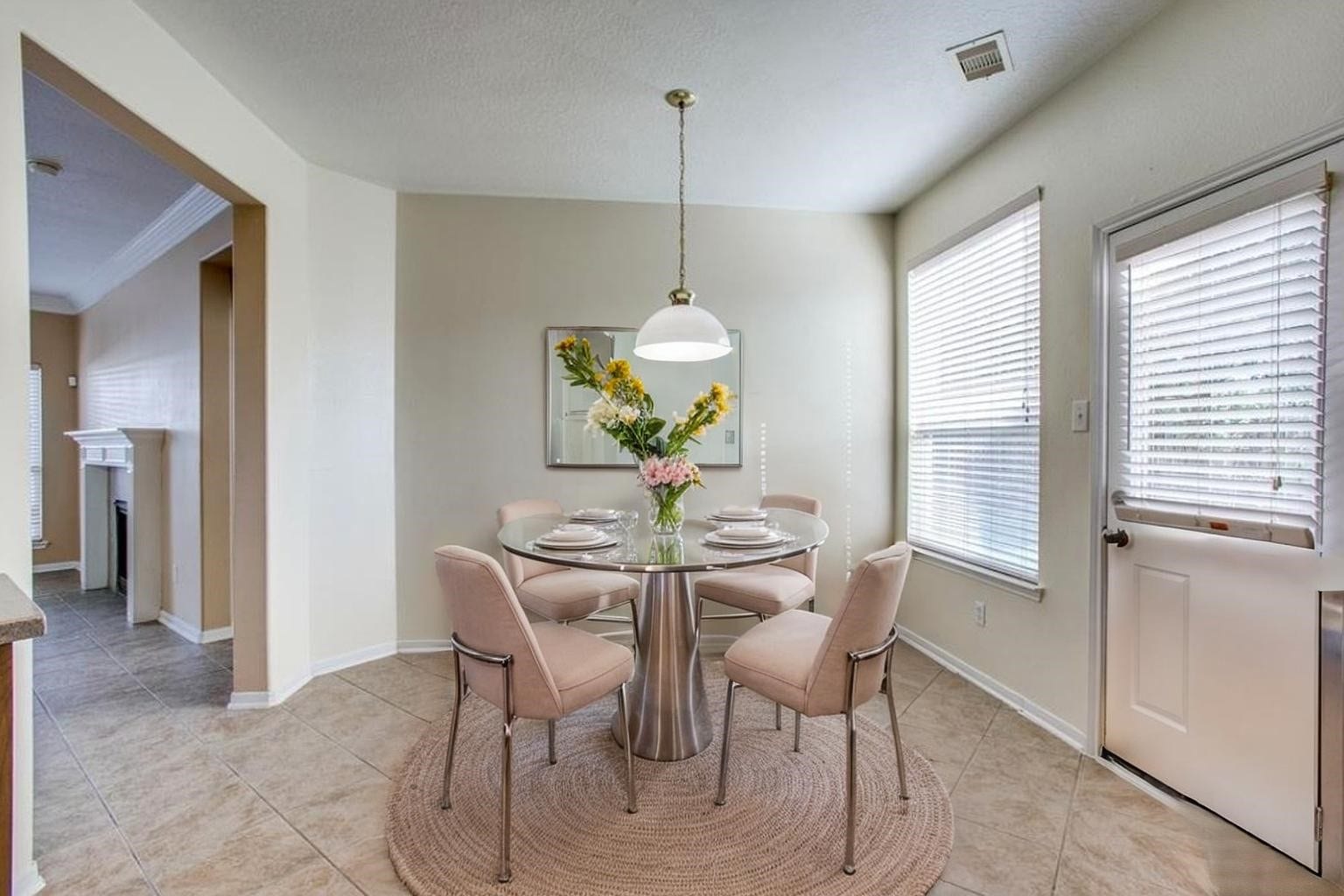 9907 Valance Way, Conroe, TX 77385 Digitally staged Breakfast Nook perfect for cozy mornings with your family!