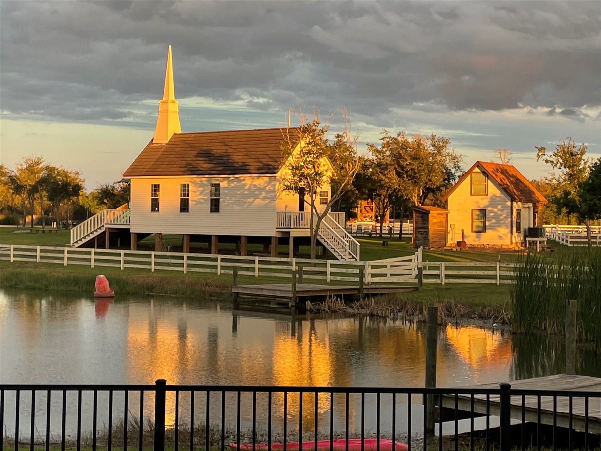 639 29th Street, San Leon, TX 77539 a shot the home owner took of the church across the lake