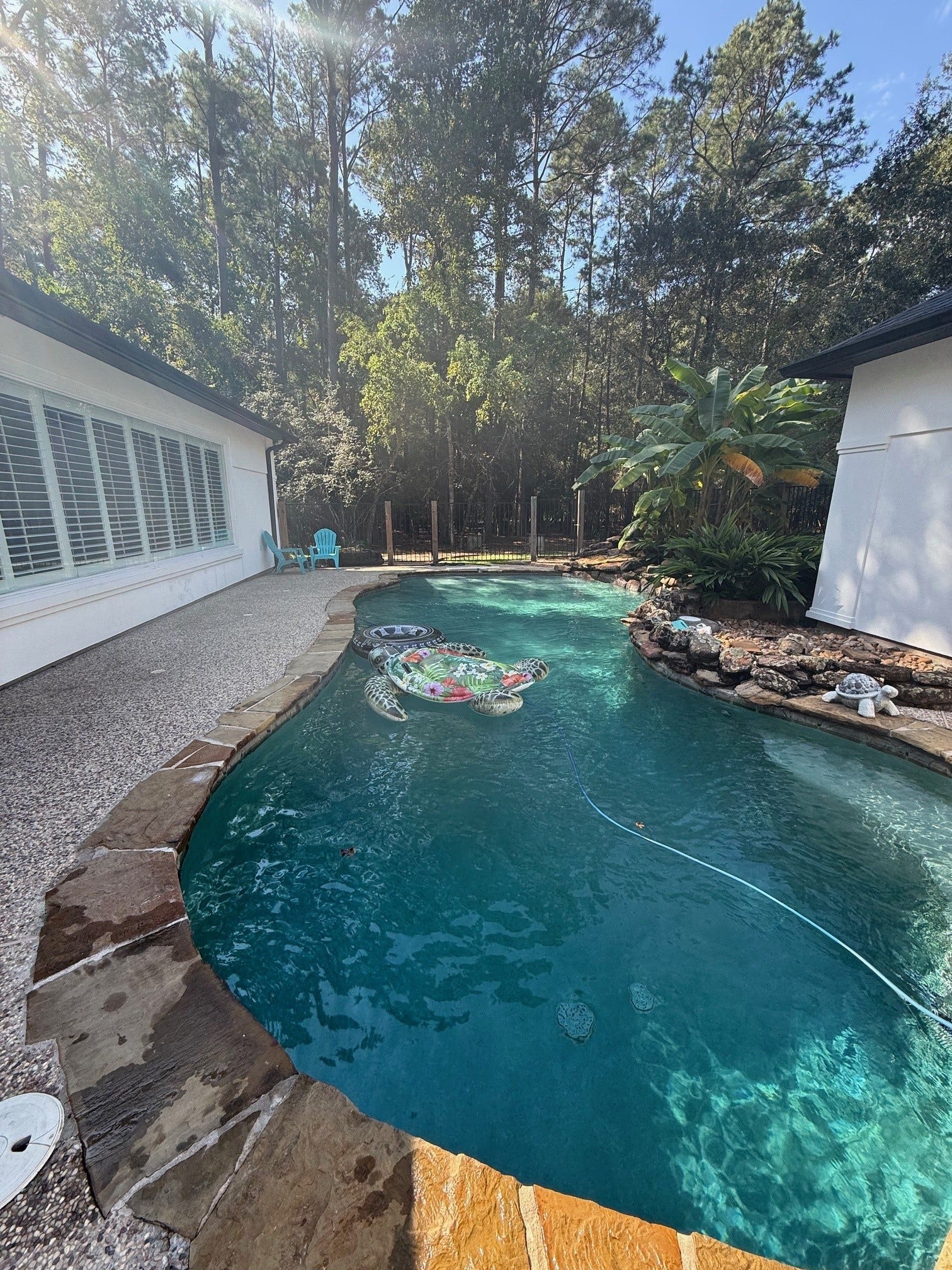 11011 Sea Mist, Magnolia, TX 77354 Casita has wall of windows that overlook the pool area
