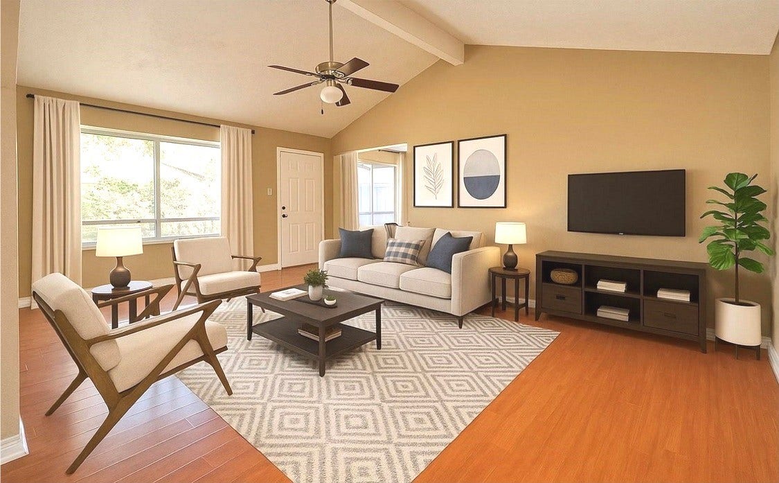 Staged living room