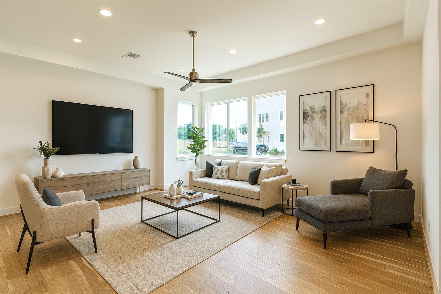 3311 Cardinal Crest Lane, Houston, TX 77080 Gigantic 21x22 Living Room! (picture was virtually staged)